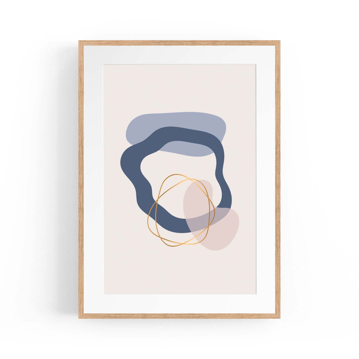 Pale Abstract Shapes Wall Art #4 - The Affordable Art Company