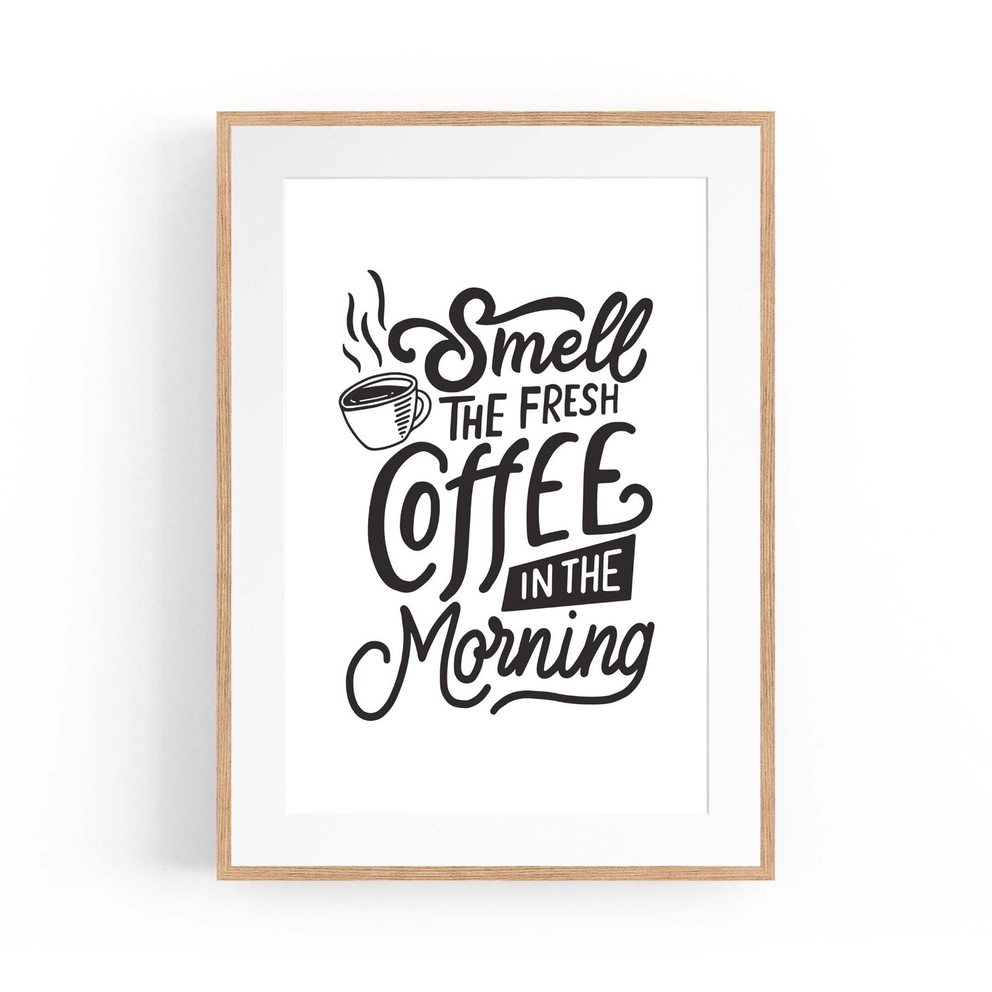 Coffee Quote Minimal Kitchen Cafe Style Wall Art #15 - The Affordable Art Company