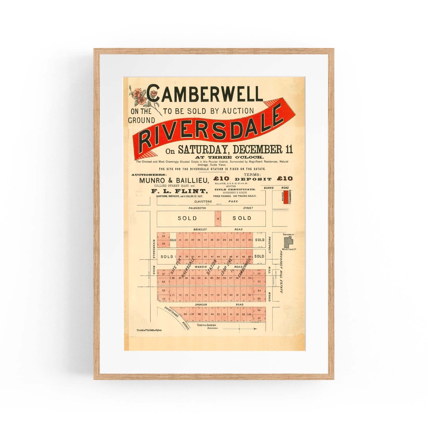 Camberwell Melbourne Vintage Real Estate Ad Art #1 - The Affordable Art Company