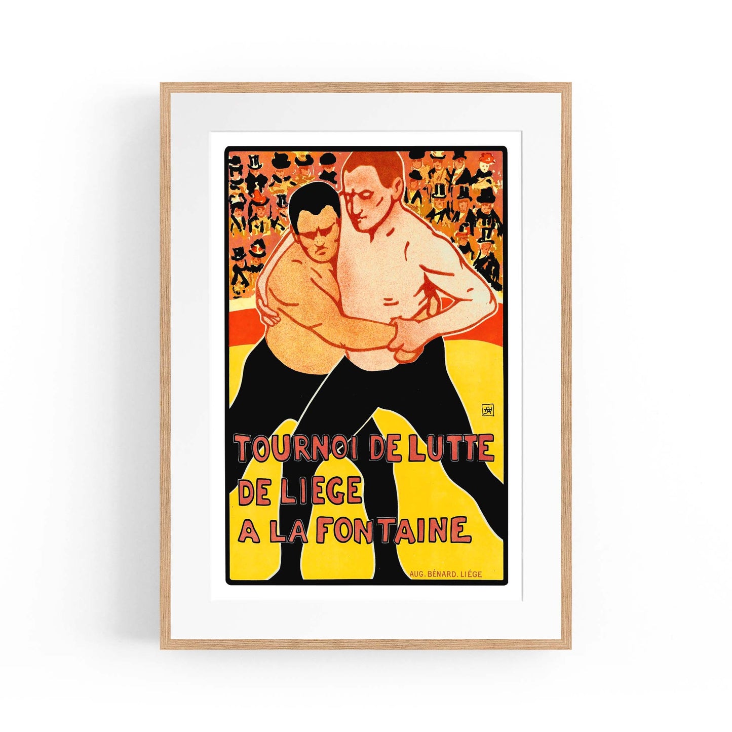 Wrestling Tournament Vintage Sports Advert Wall Art - The Affordable Art Company