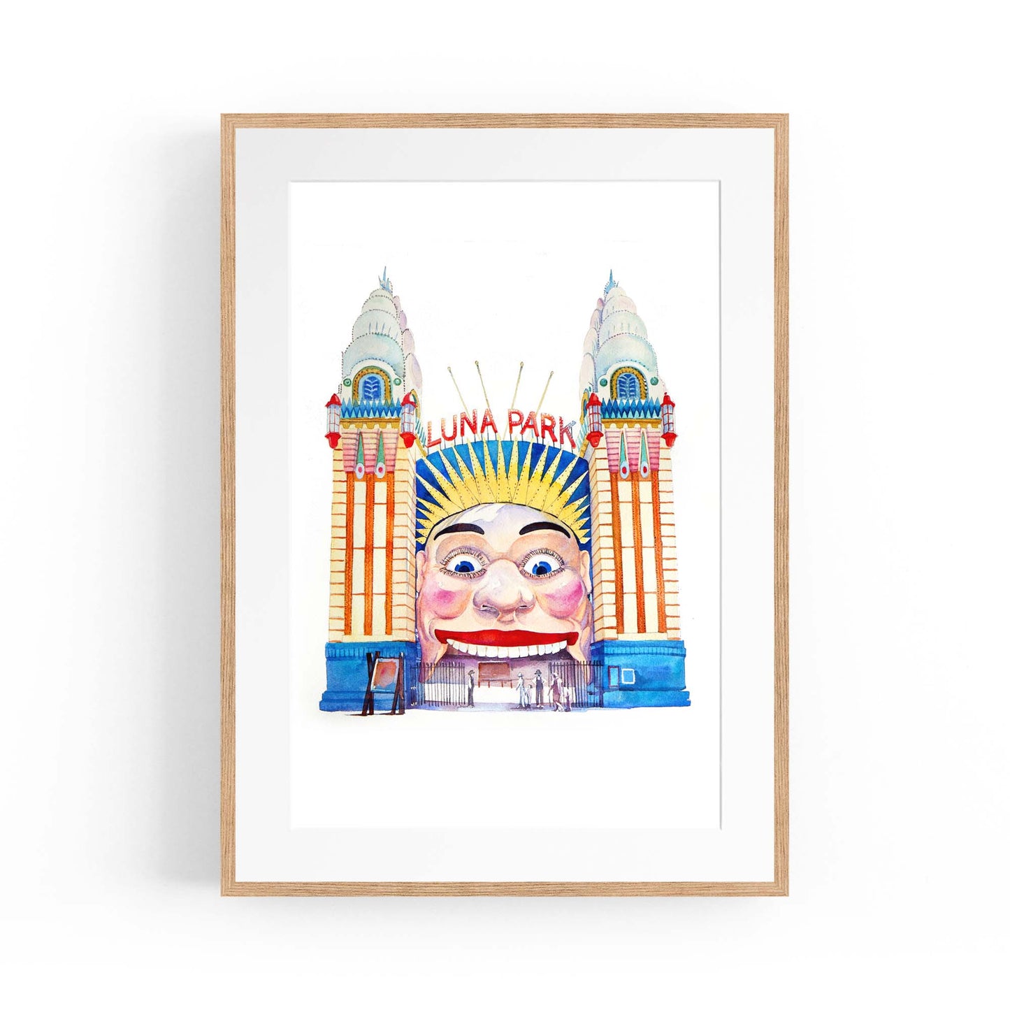 Luna Park, Sydney Painting Landmark Wall Art - The Affordable Art Company