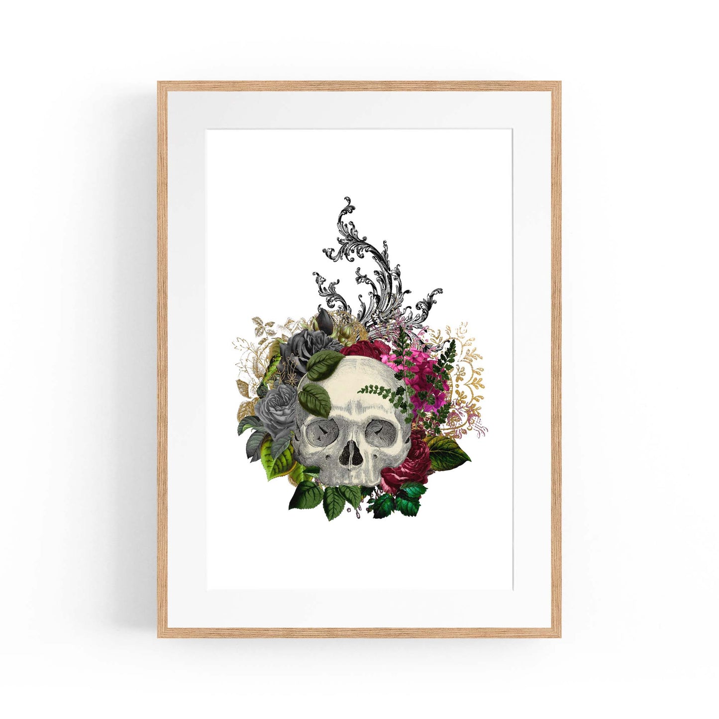 Gothic Skull Fashion Girls Bedroom Artwork Wall Art - The Affordable Art Company