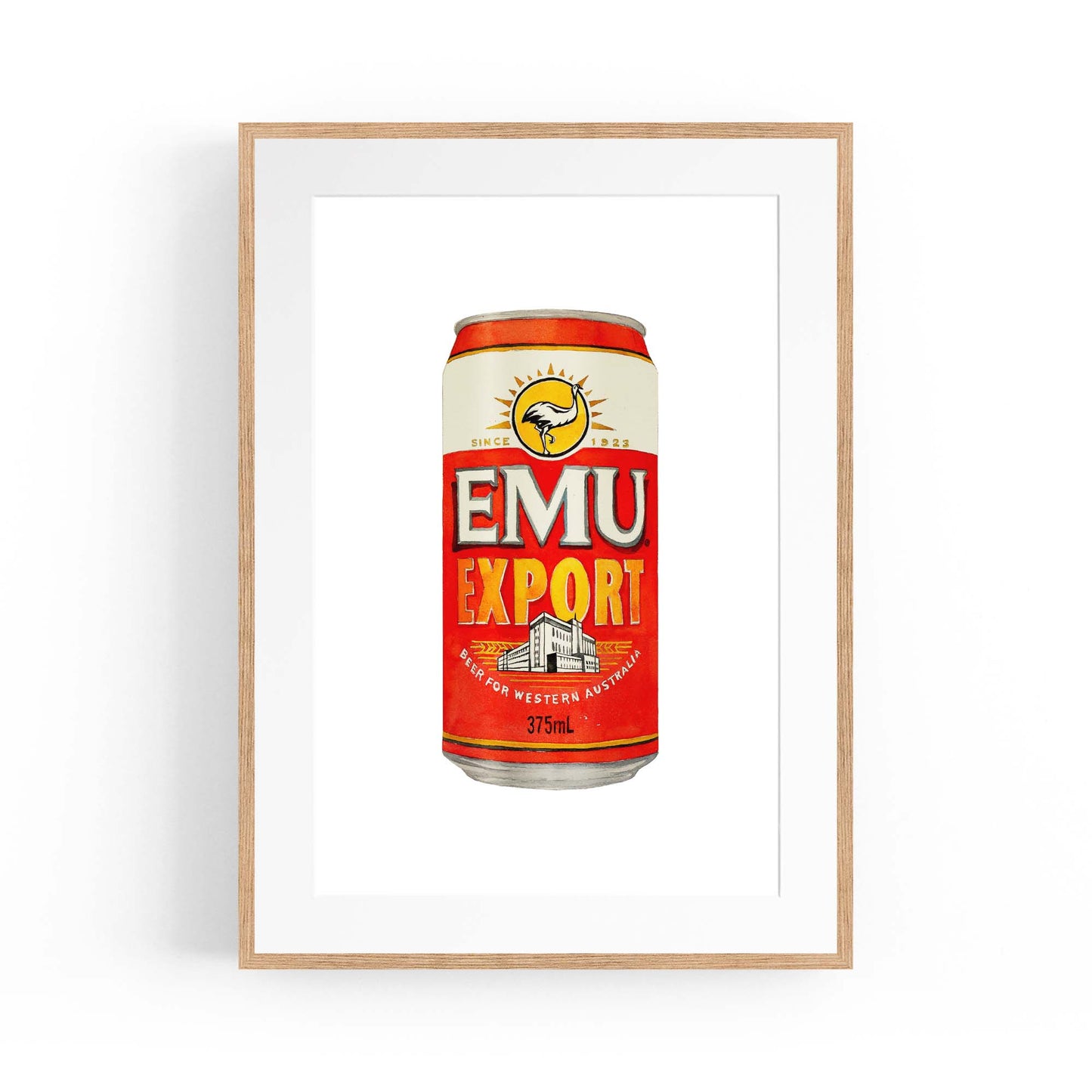 Emu Export Beer Painting Gift Man Cave Wall Art - The Affordable Art Company