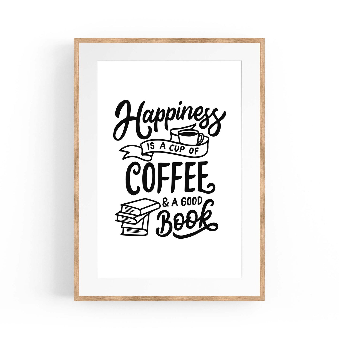 Coffee Quote Minimal Kitchen Cafe Style Wall Art #11 - The Affordable Art Company