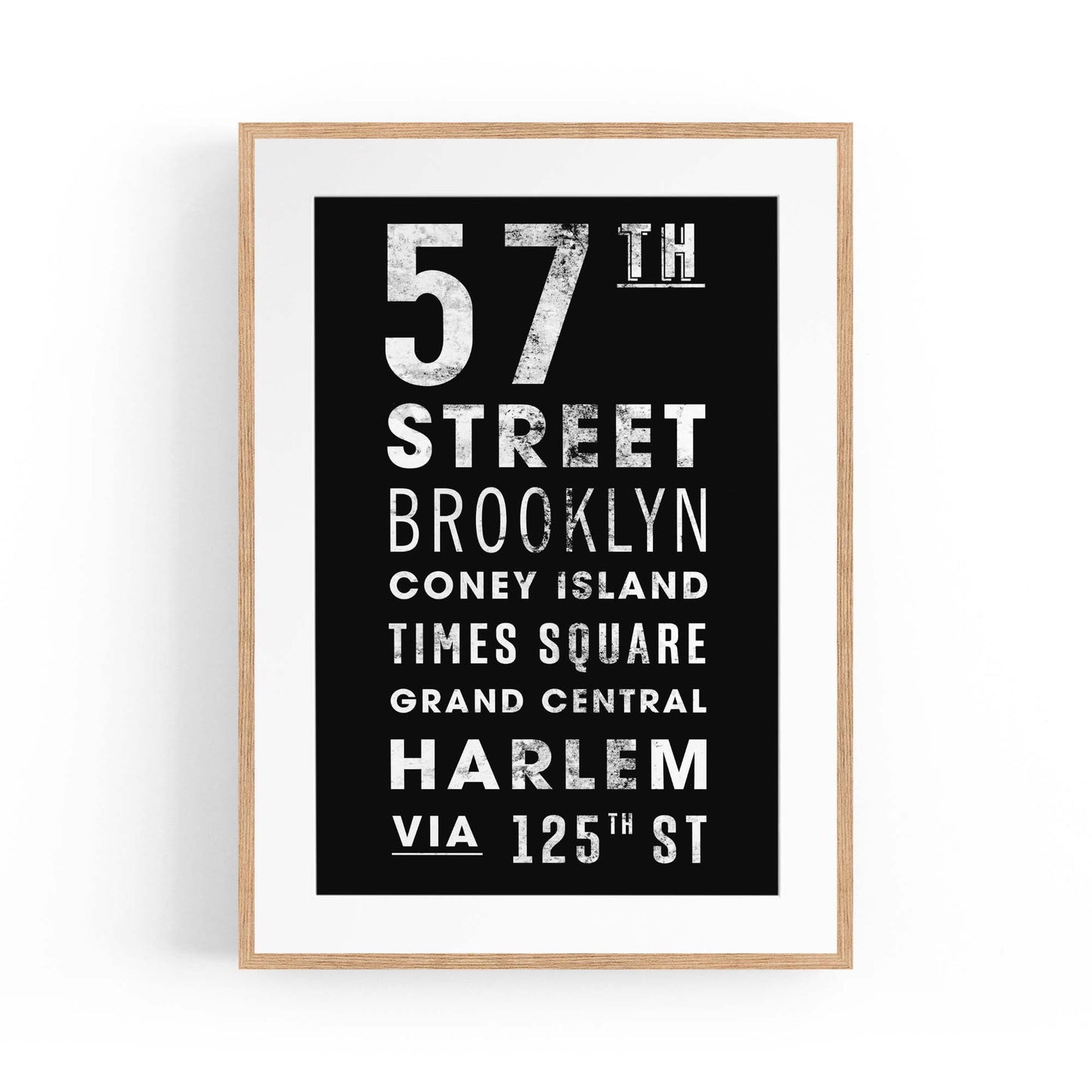 New York, Street Names Sign Urban Wall Art - The Affordable Art Company