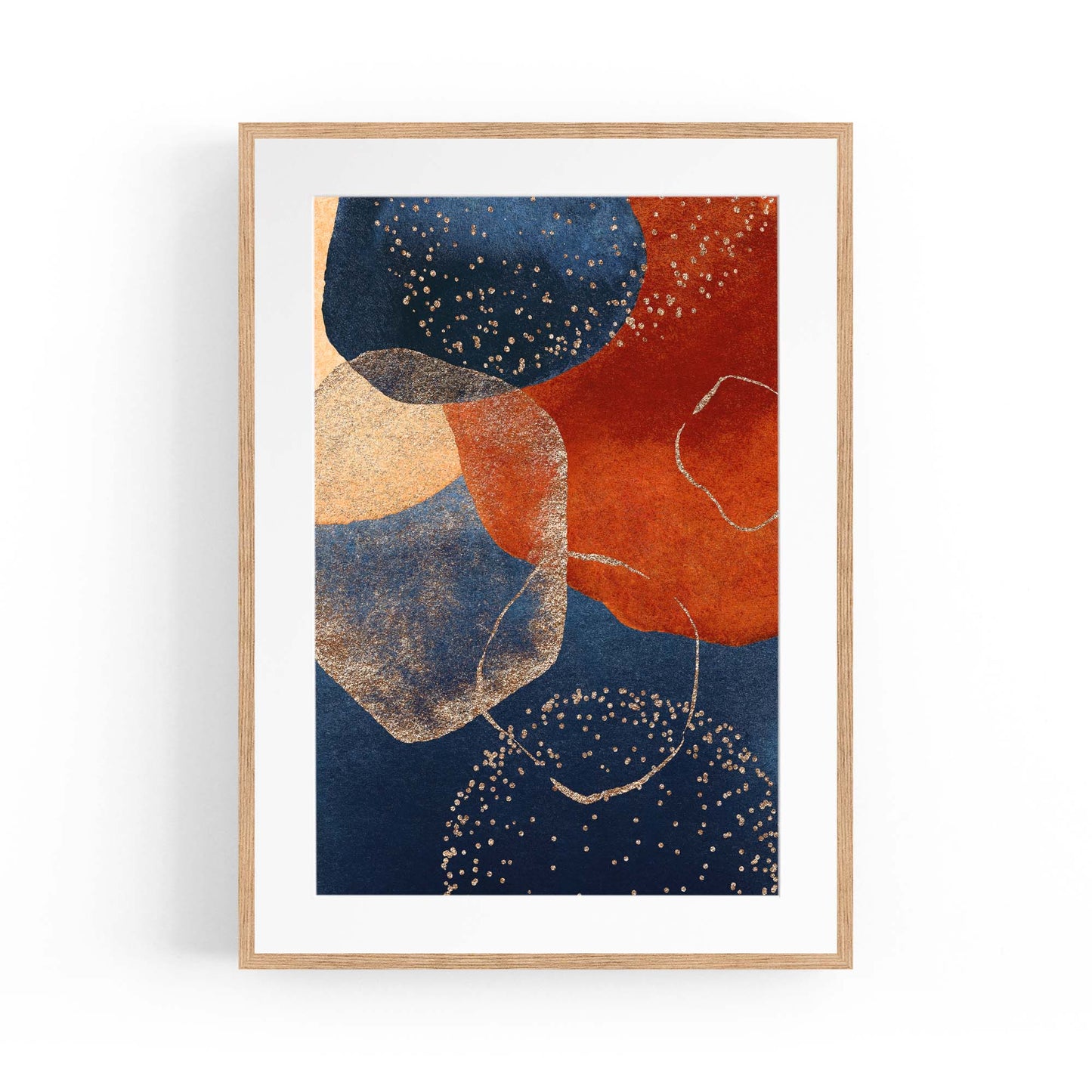 Abstract Modern Watercolour Shapes Painting Wall Art #4 - The Affordable Art Company