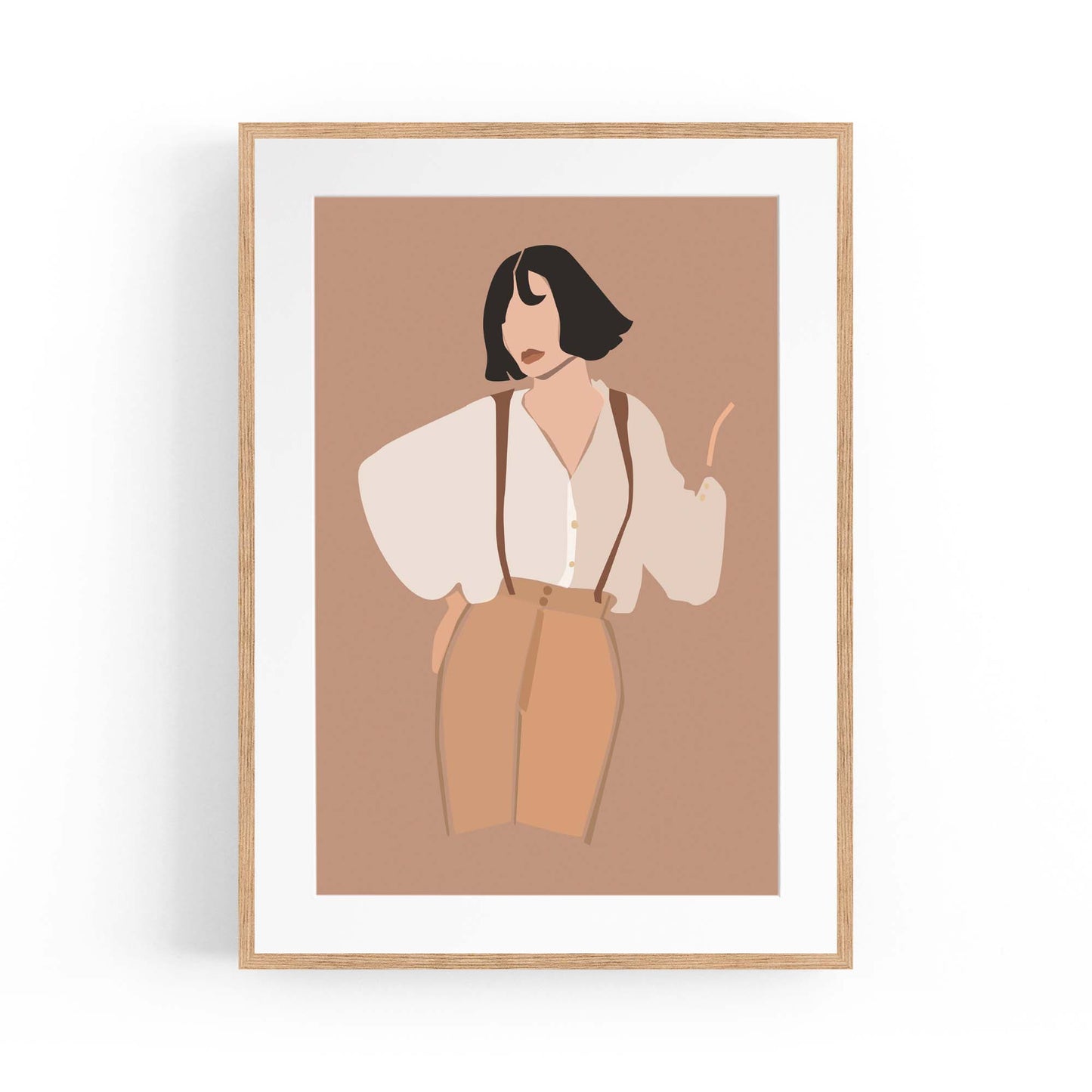 Abstract Confidence Girl Fashion Retro Wall Art - The Affordable Art Company