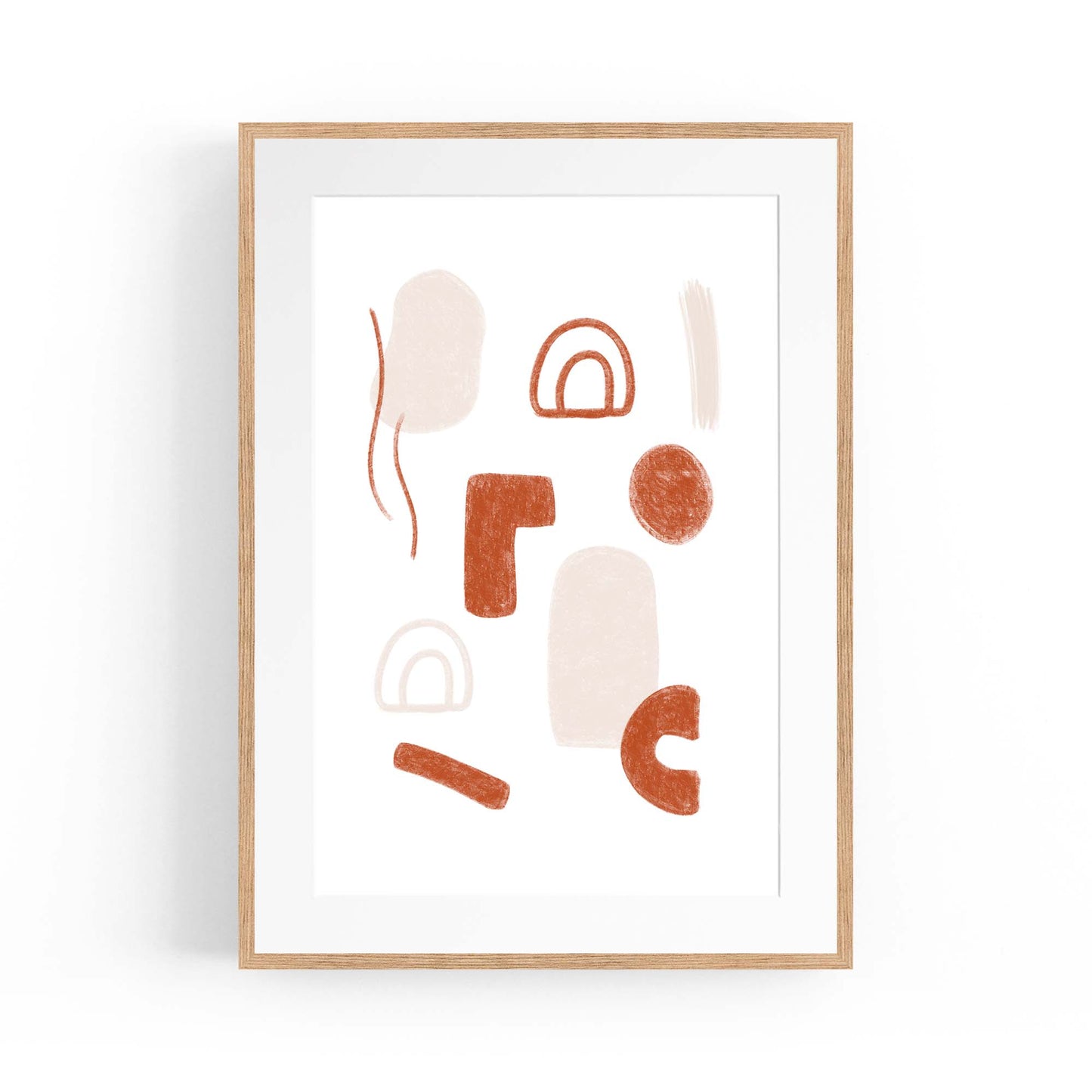 Modern Abstract Shape Minimal Retro Wall Art #7 - The Affordable Art Company