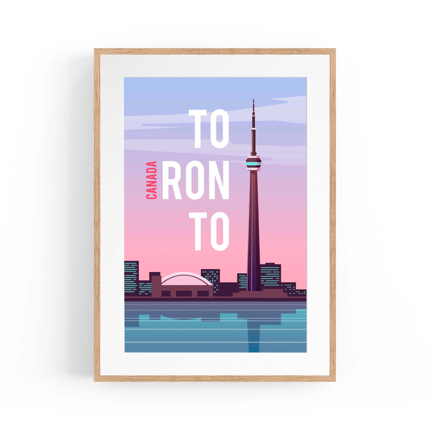 Retro Toronto Canada Vintage Travel Wall Art - The Affordable Art Company