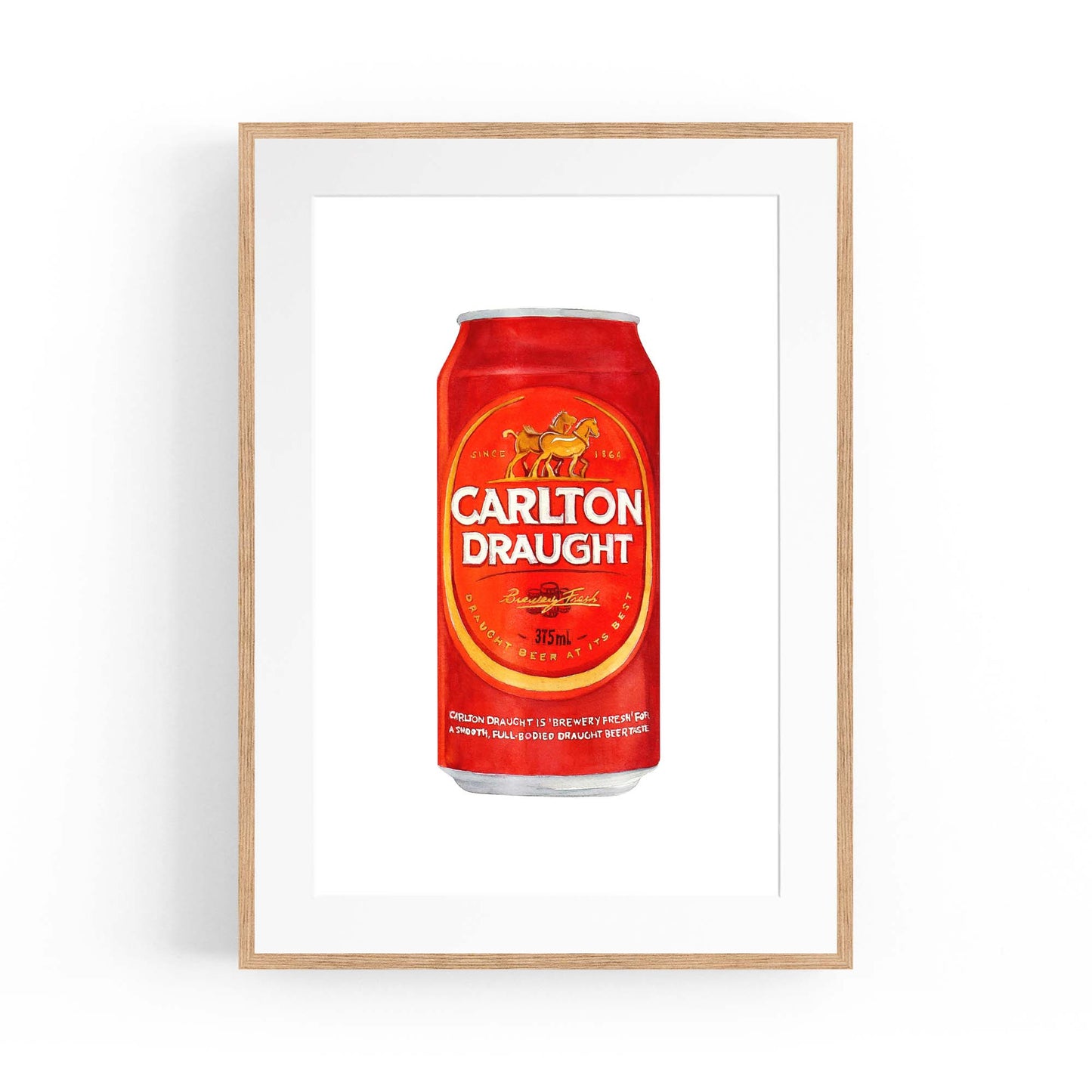 Carlton Draught Tinnie Painting Man Cave Gift Art - The Affordable Art Company
