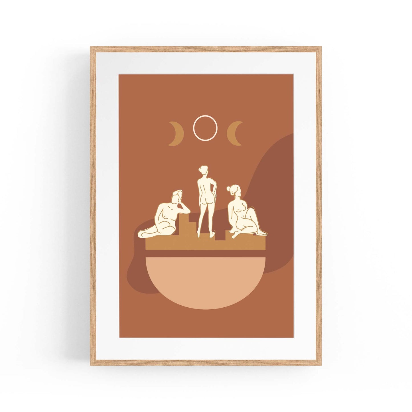 Abstract Greek Goddess Retro Minimal Wall Art #2 - The Affordable Art Company