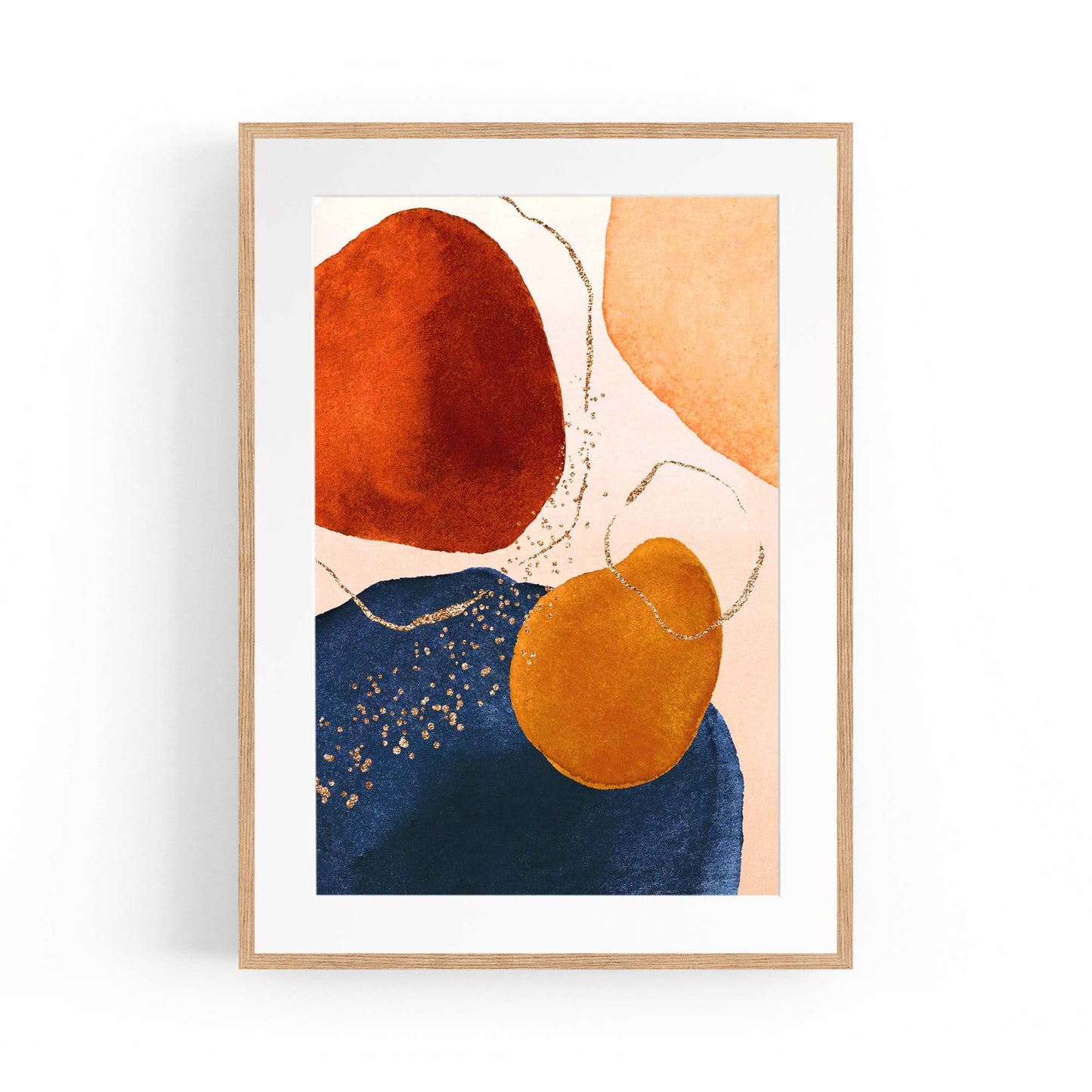 Abstract Modern Watercolour Shapes Painting Wall Art #3 - The Affordable Art Company