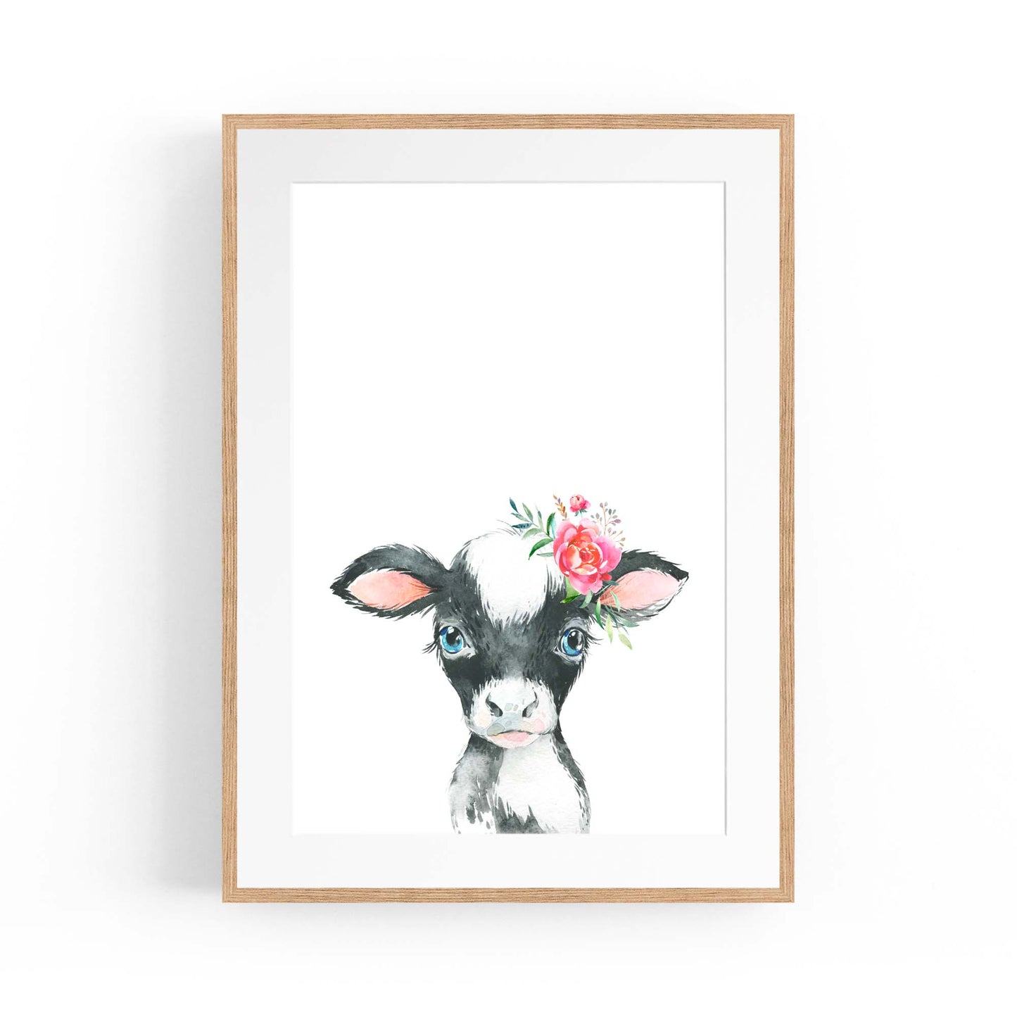 Cute Baby Cow Nursery Animal Gift Wall Art #1 - The Affordable Art Company