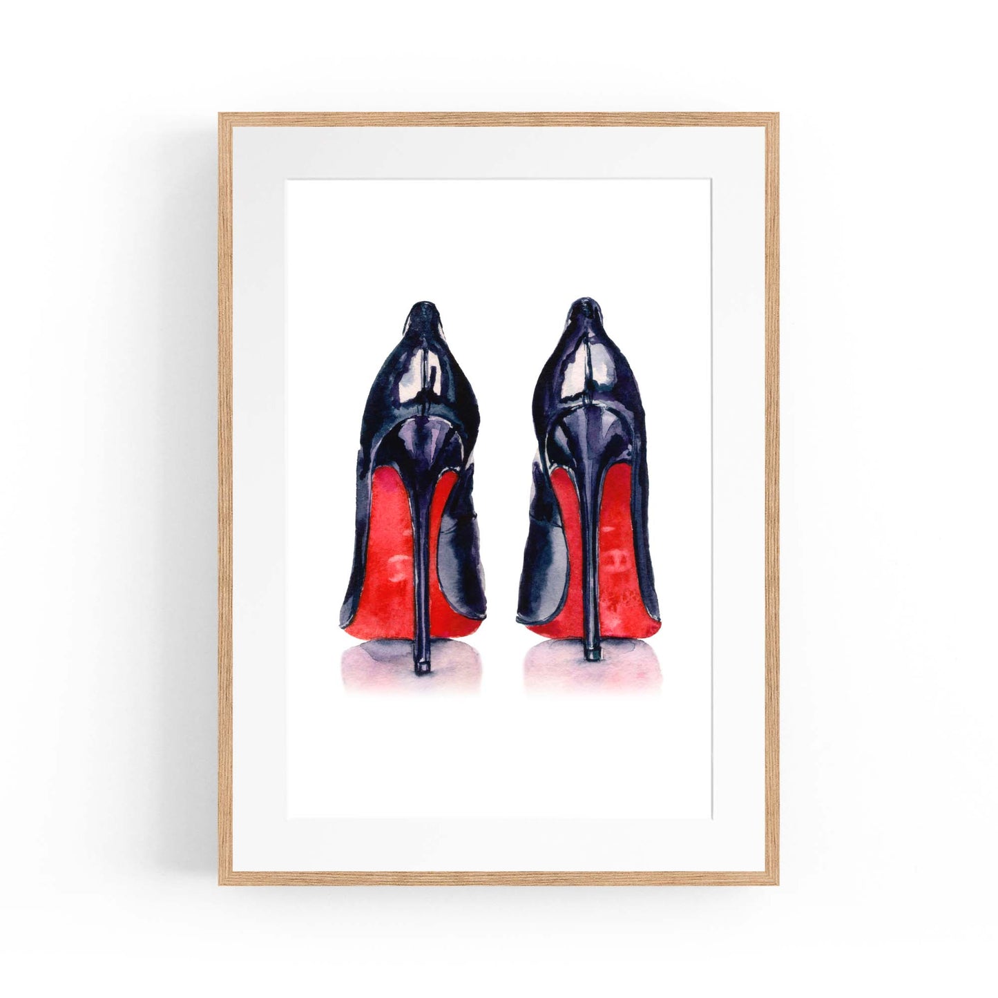 Cute Black Heels Fashion Girls Bedroom Wall Art #1 - The Affordable Art Company