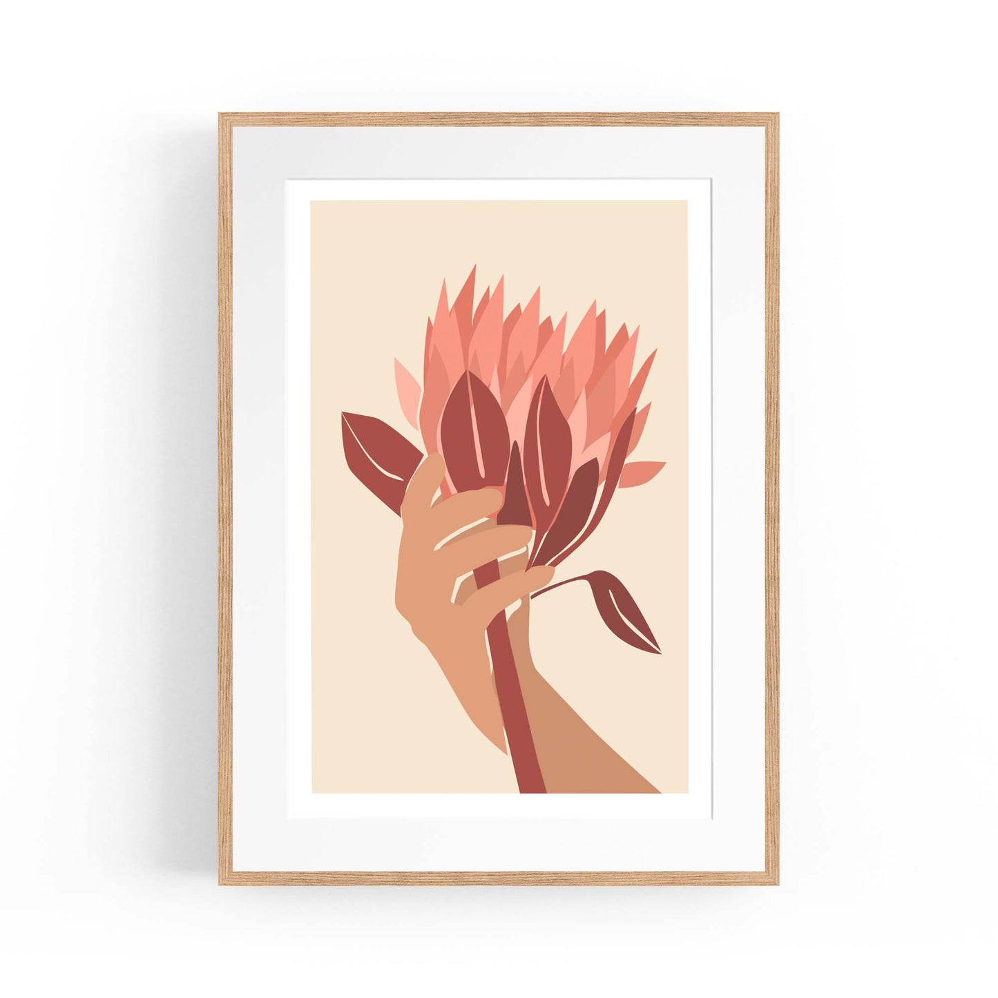 Minimal Floral Abstract Flower Drawing Wall Art #2 - The Affordable Art Company