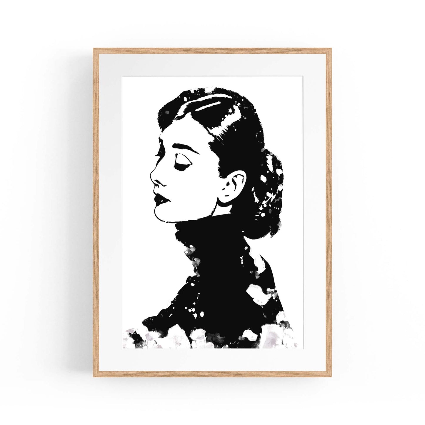 Audrey Hepburn Fashion Minimal Bedroom Wall Art #5 - The Affordable Art Company