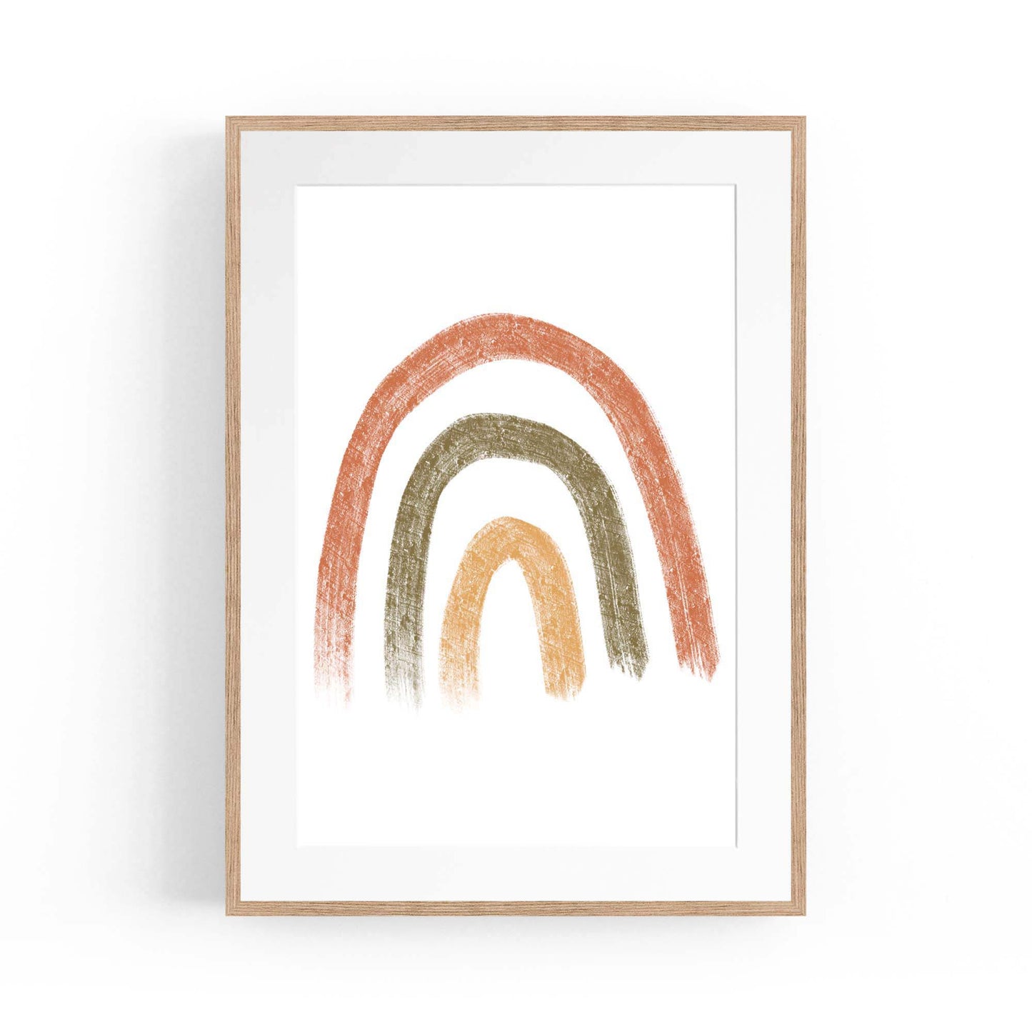 Minimal Abstract Rainbow Nursery Decor Wall Art - The Affordable Art Company