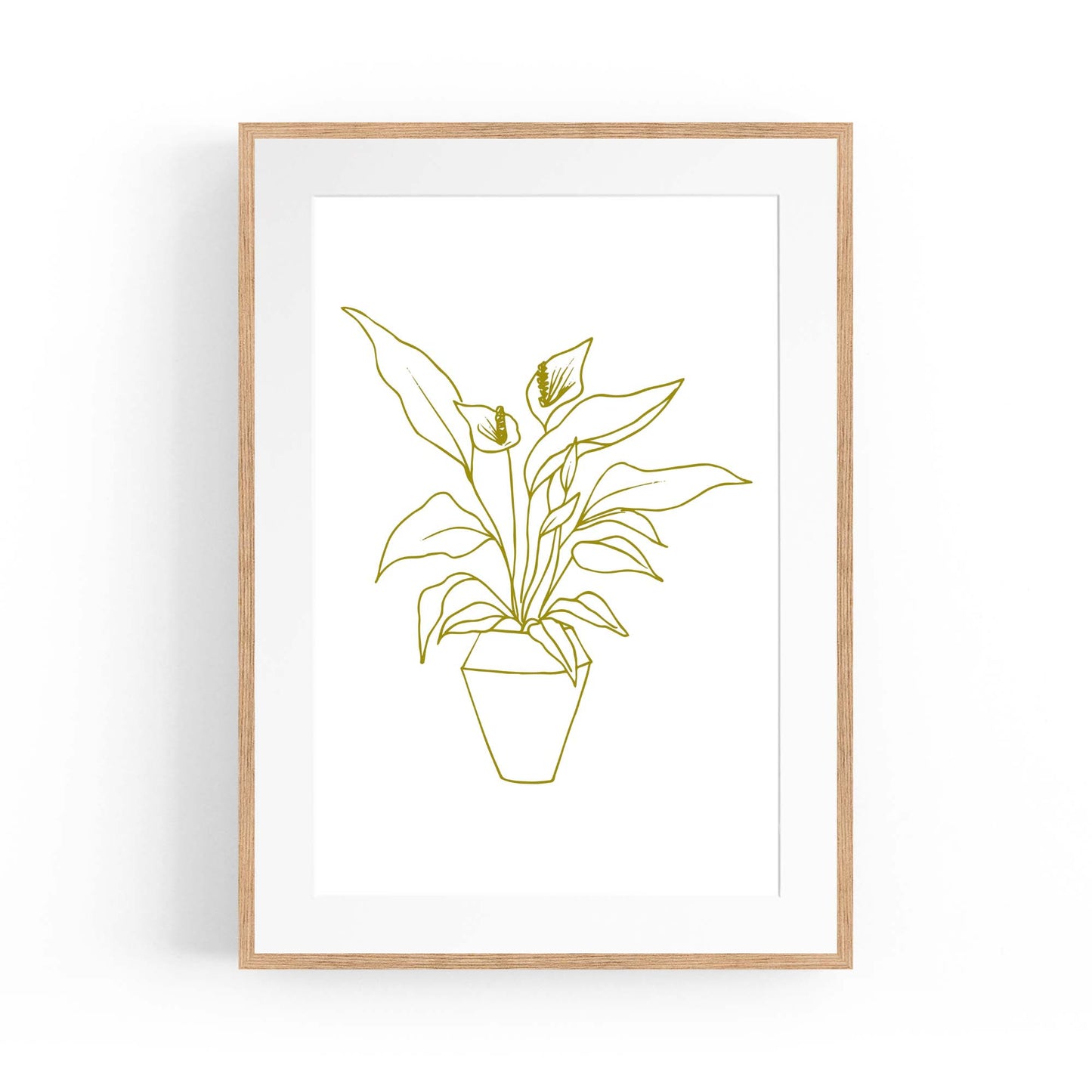 Abstract House Plant Minimal Living Room Wall Art #33 - The Affordable Art Company