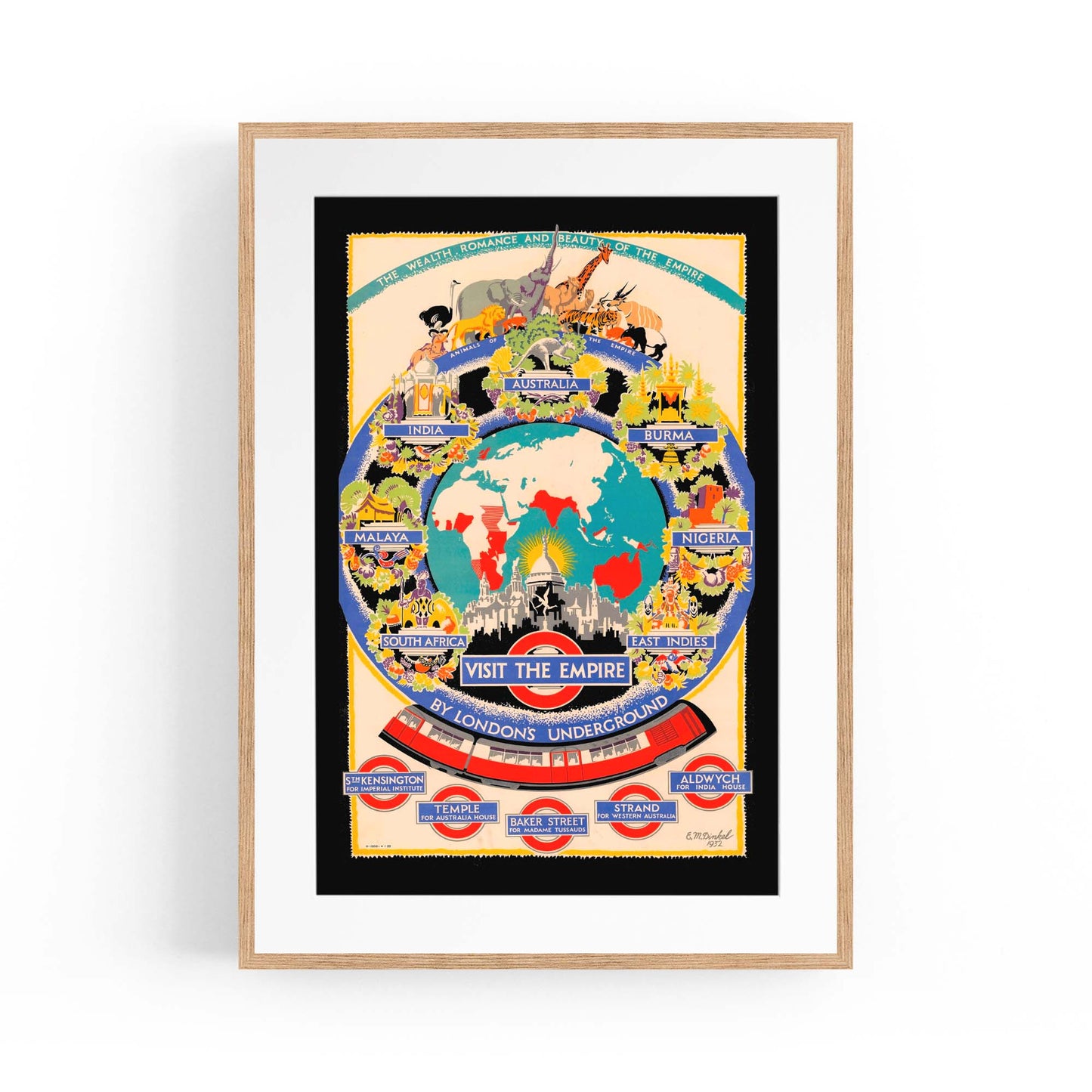 British Empire London Underground Vintage Wall Art - The Affordable Art Company