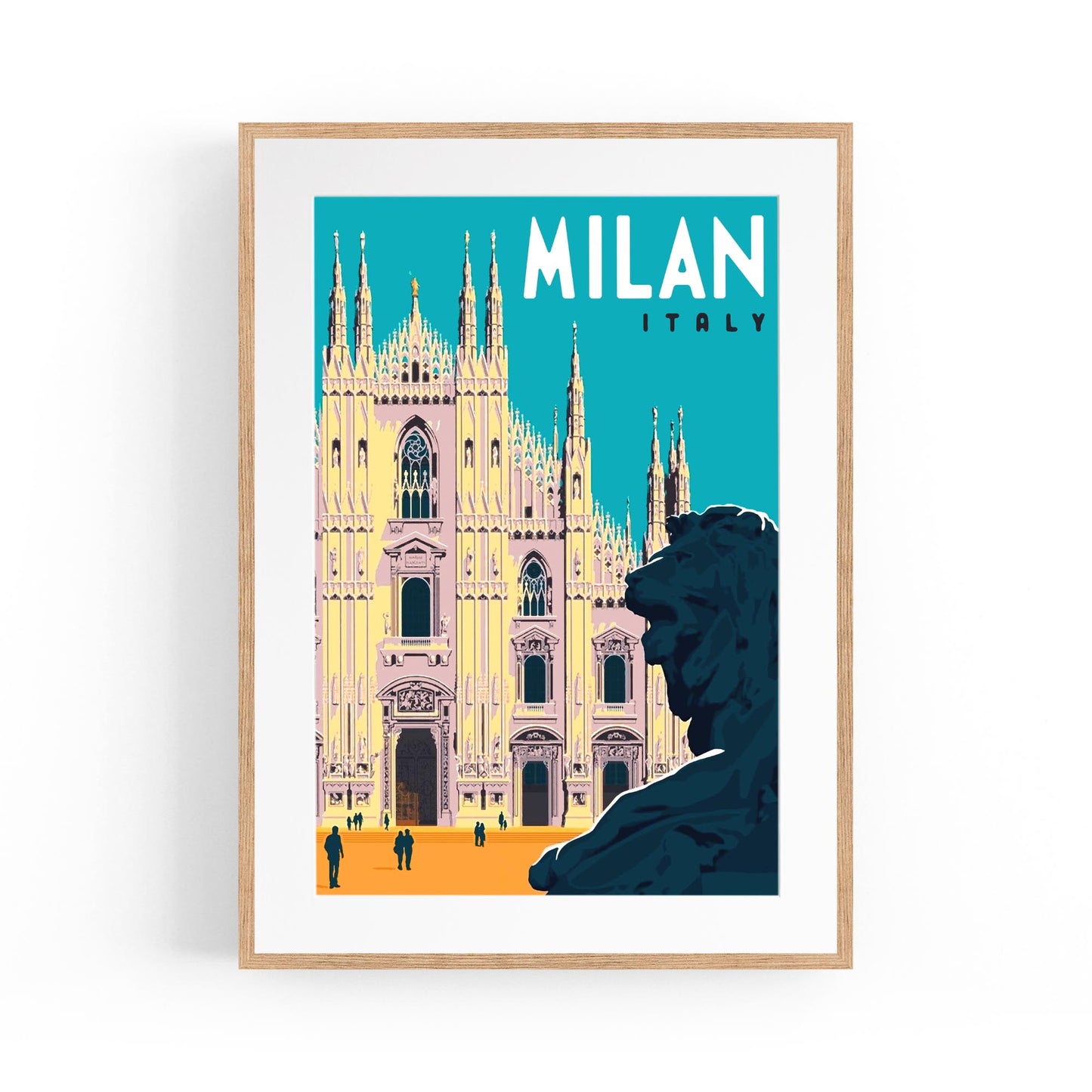 Retro Milan, Italy Travel Advert Wall Art - Portsby