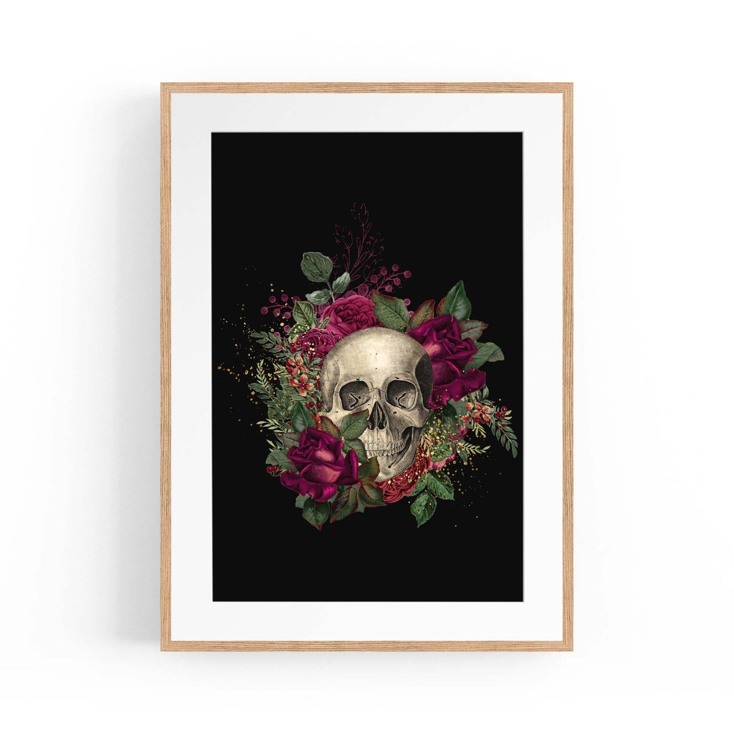 Dark Gothic Skull Fashion Bedroom Wall Art - The Affordable Art Company