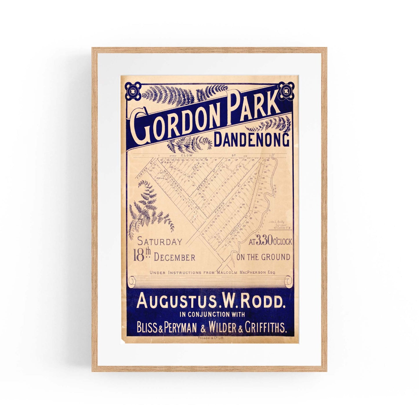 Dandenong Melbourne Vintage Real Estate Advert Art #1 - The Affordable Art Company