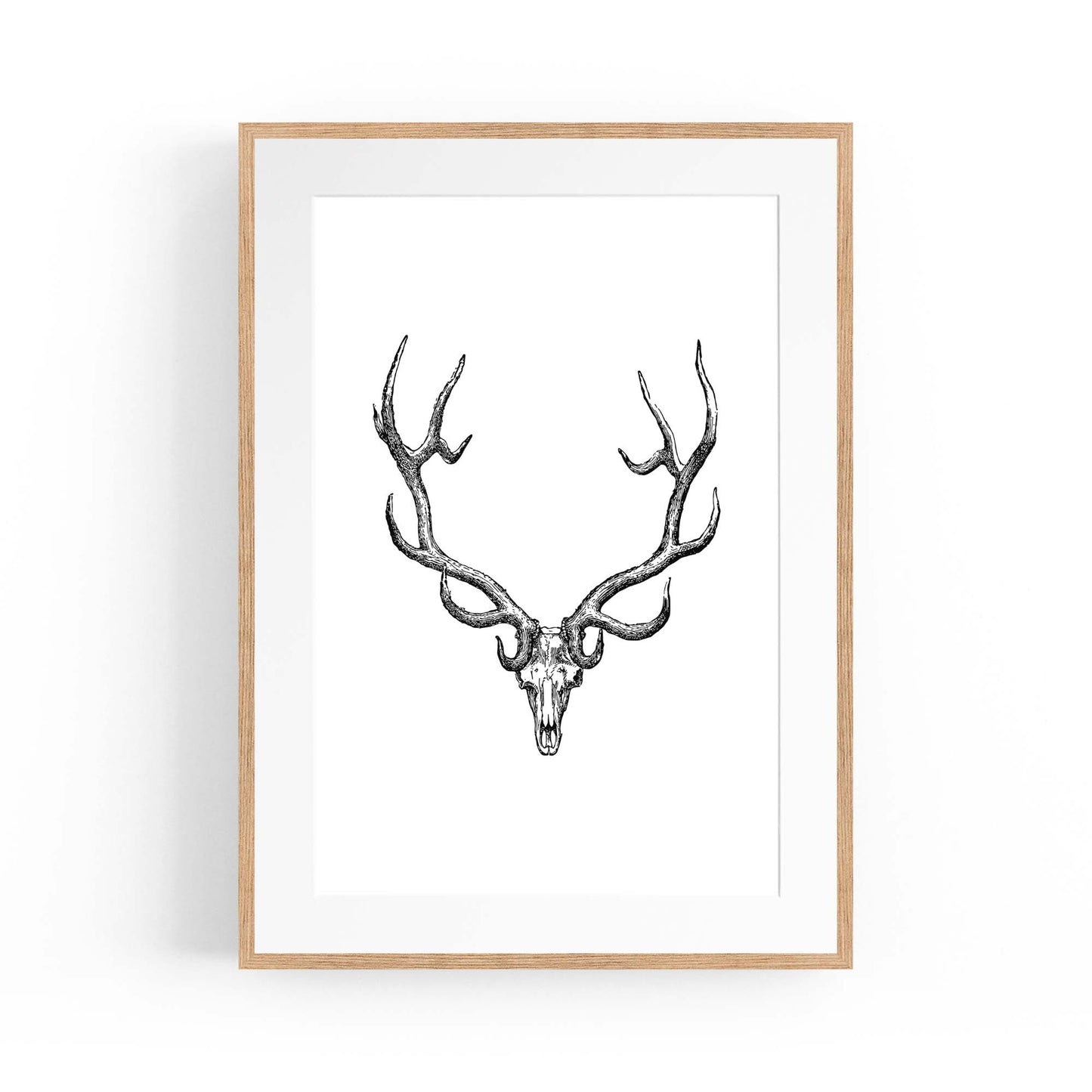 Wapiti Skull Man Cave Afrian Hunting Wall Art - The Affordable Art Company
