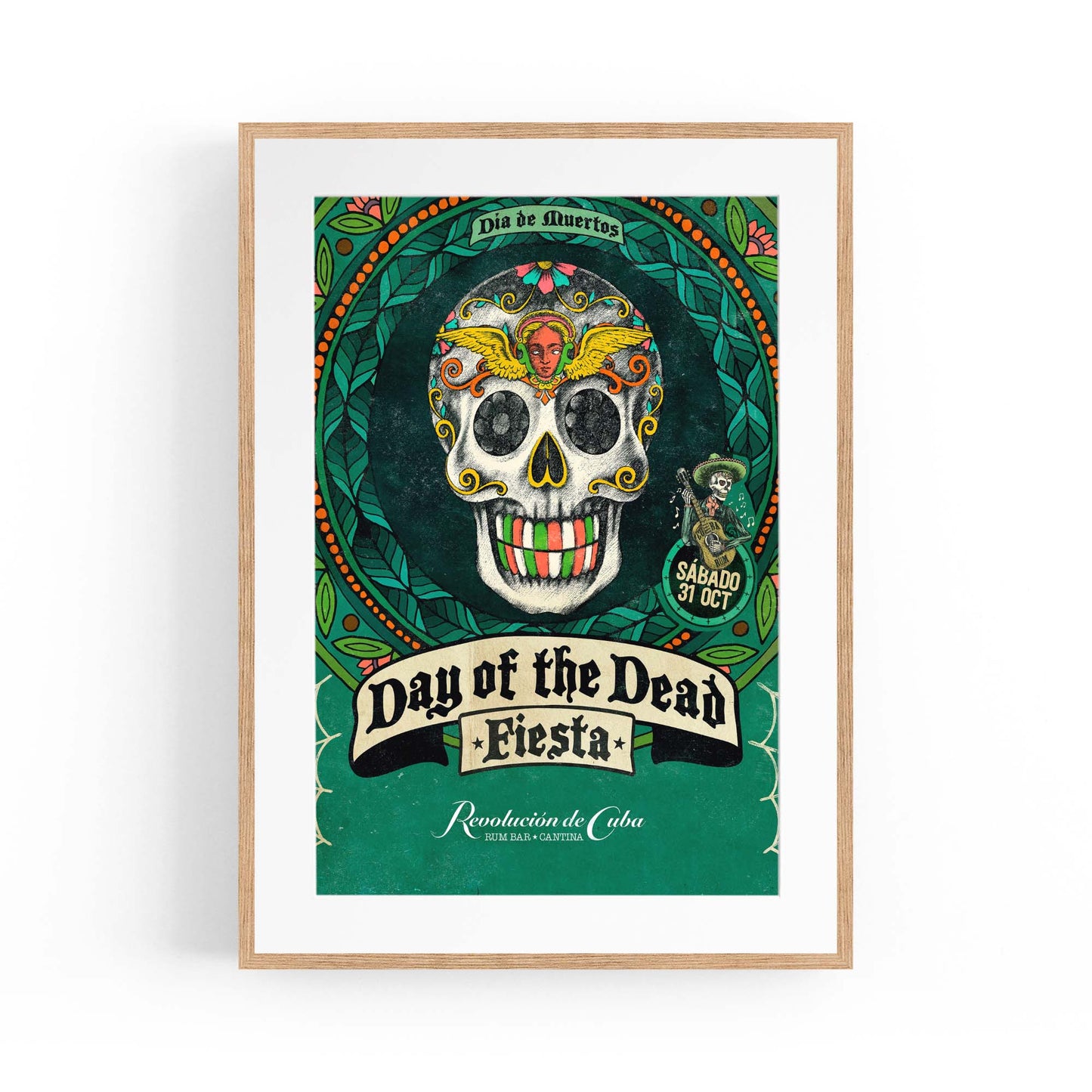 Vintage Mexican Day of the Dead Skulls Wall Art #1 - The Affordable Art Company