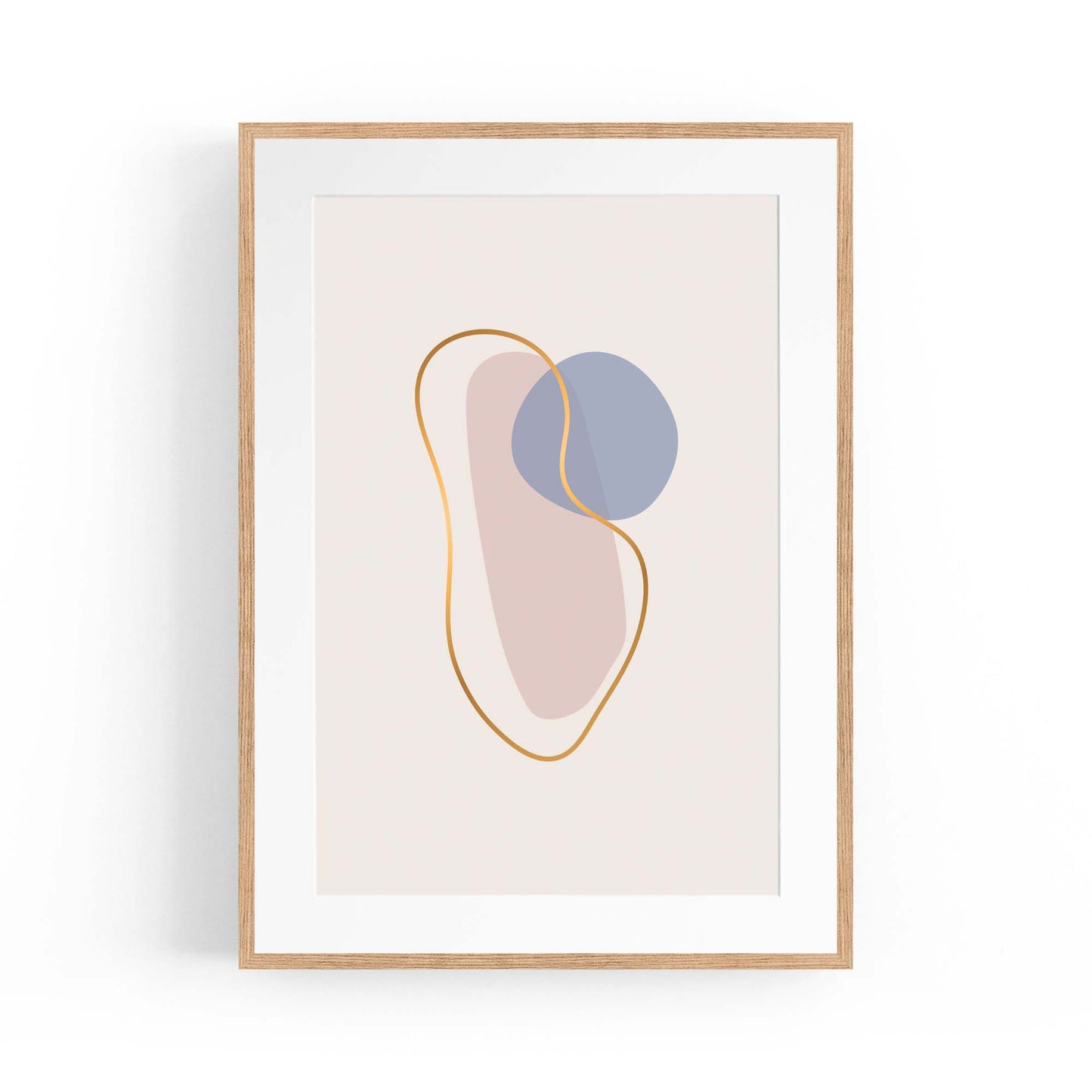 Pale Abstract Shapes Wall Art #1 - The Affordable Art Company