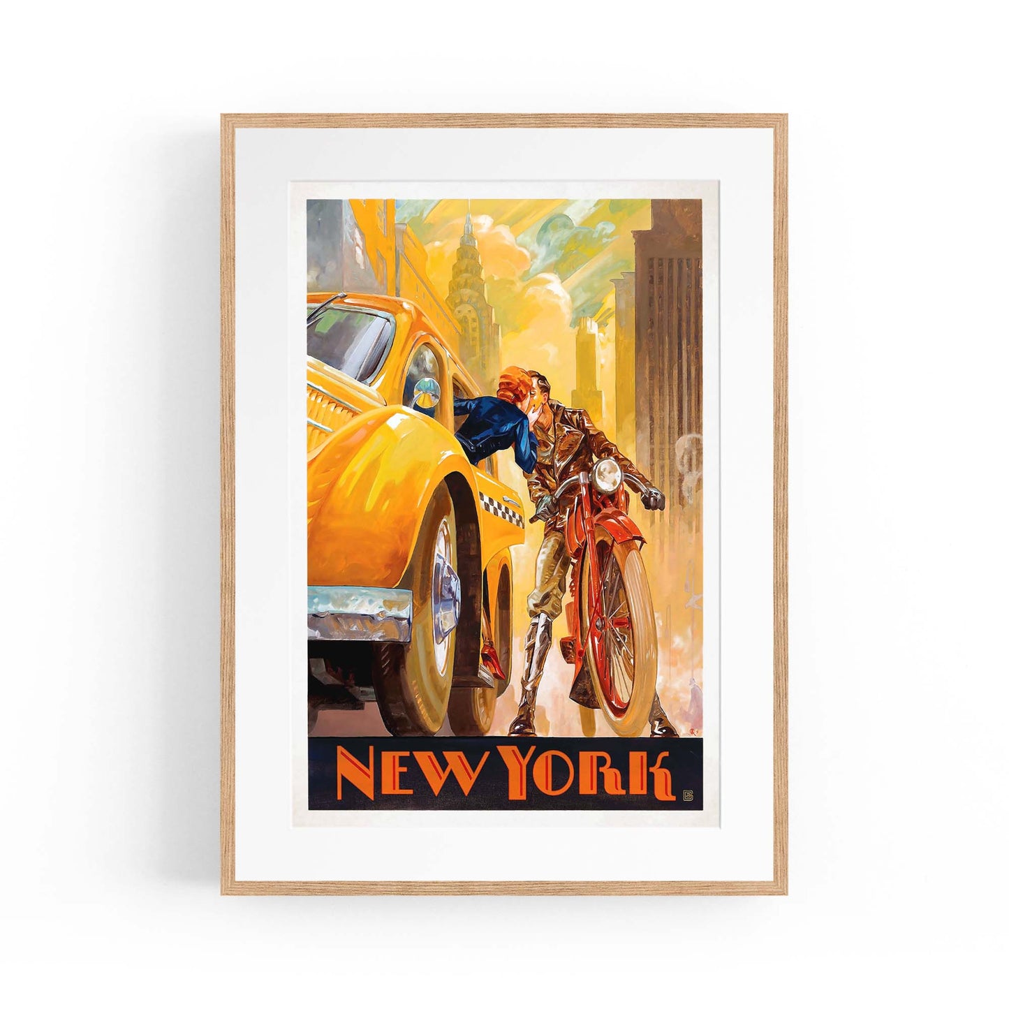 Romantic Goodbye, New York USA Vintage Wall Art - The Affordable Art Company