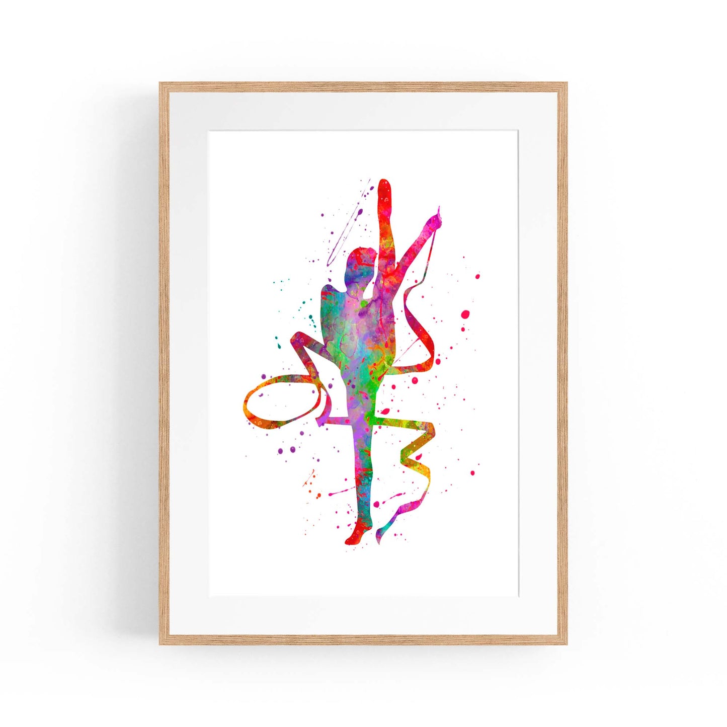 Gymnast Dance Girls Bedroom Gymnastics Wall Art #3 - The Affordable Art Company