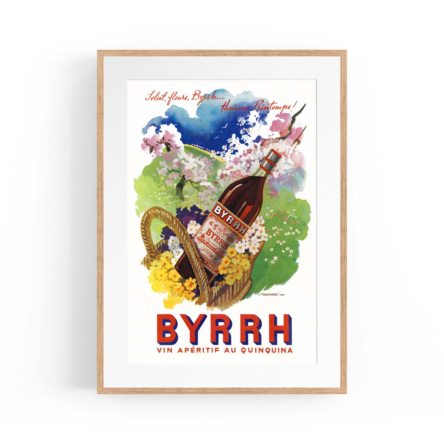 Spring Byrrh Vintage Drinks Advert Wall Art - The Affordable Art Company