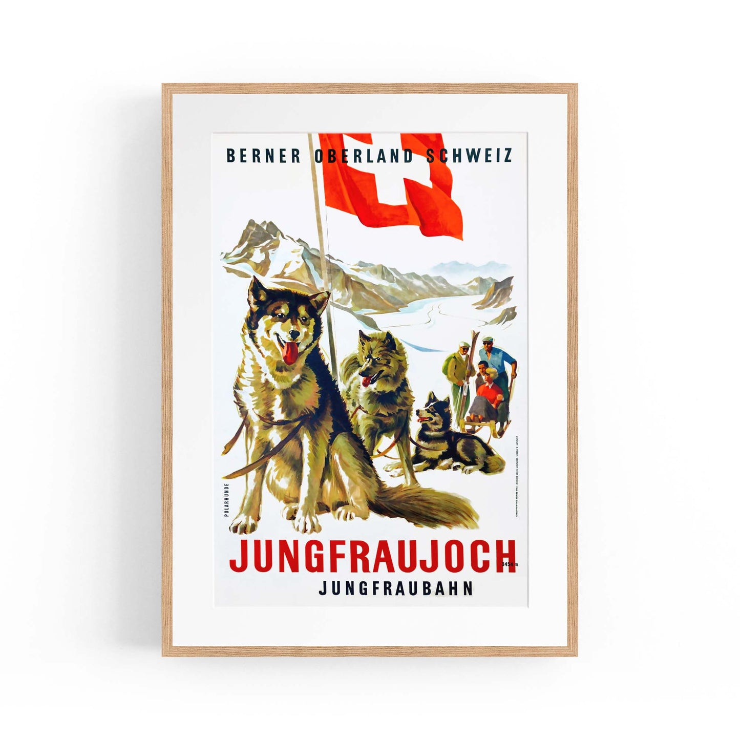 Jungfrau Switzerland Vintage Travel Advert Wall Art - The Affordable Art Company