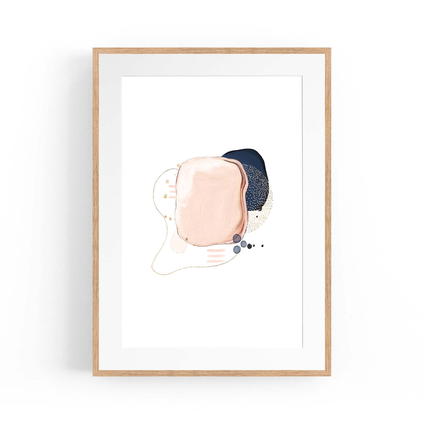 Blue Abstract Painting Minimal Modern Wall Art #8 - The Affordable Art Company