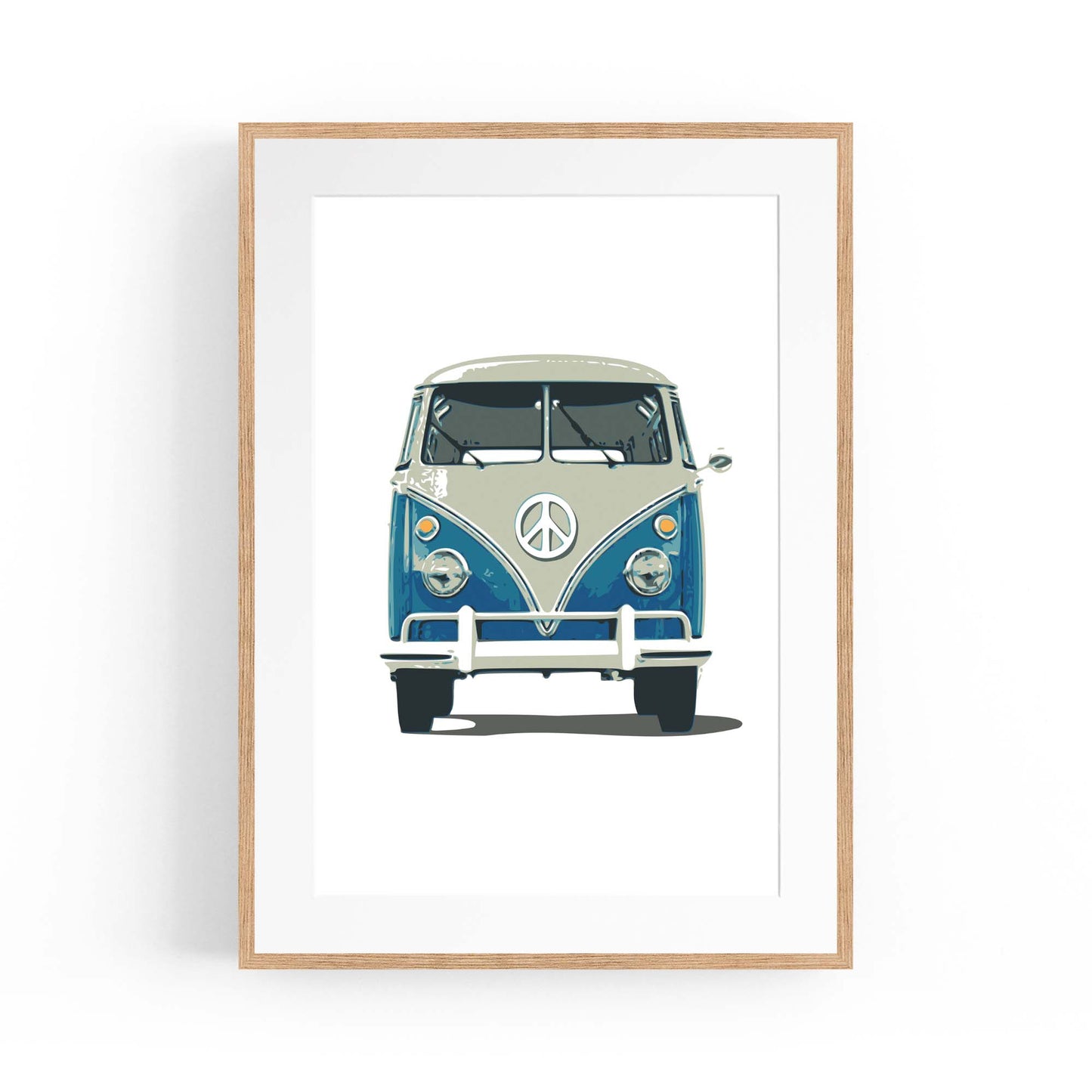 Retro Camper Van Travel Boho Hippy Wall Art #2 - The Affordable Art Company