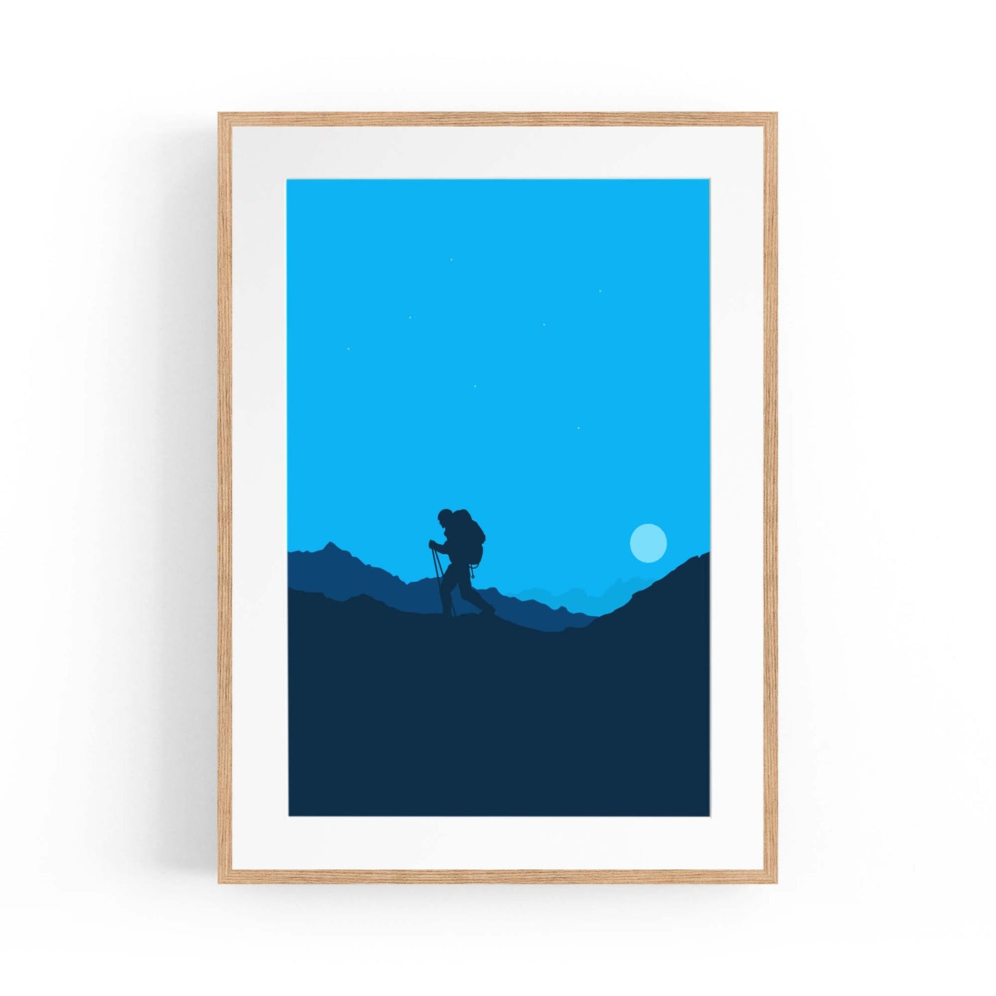 Retro Mountain Climbing Winter Sports Wall Art #2 - The Affordable Art Company