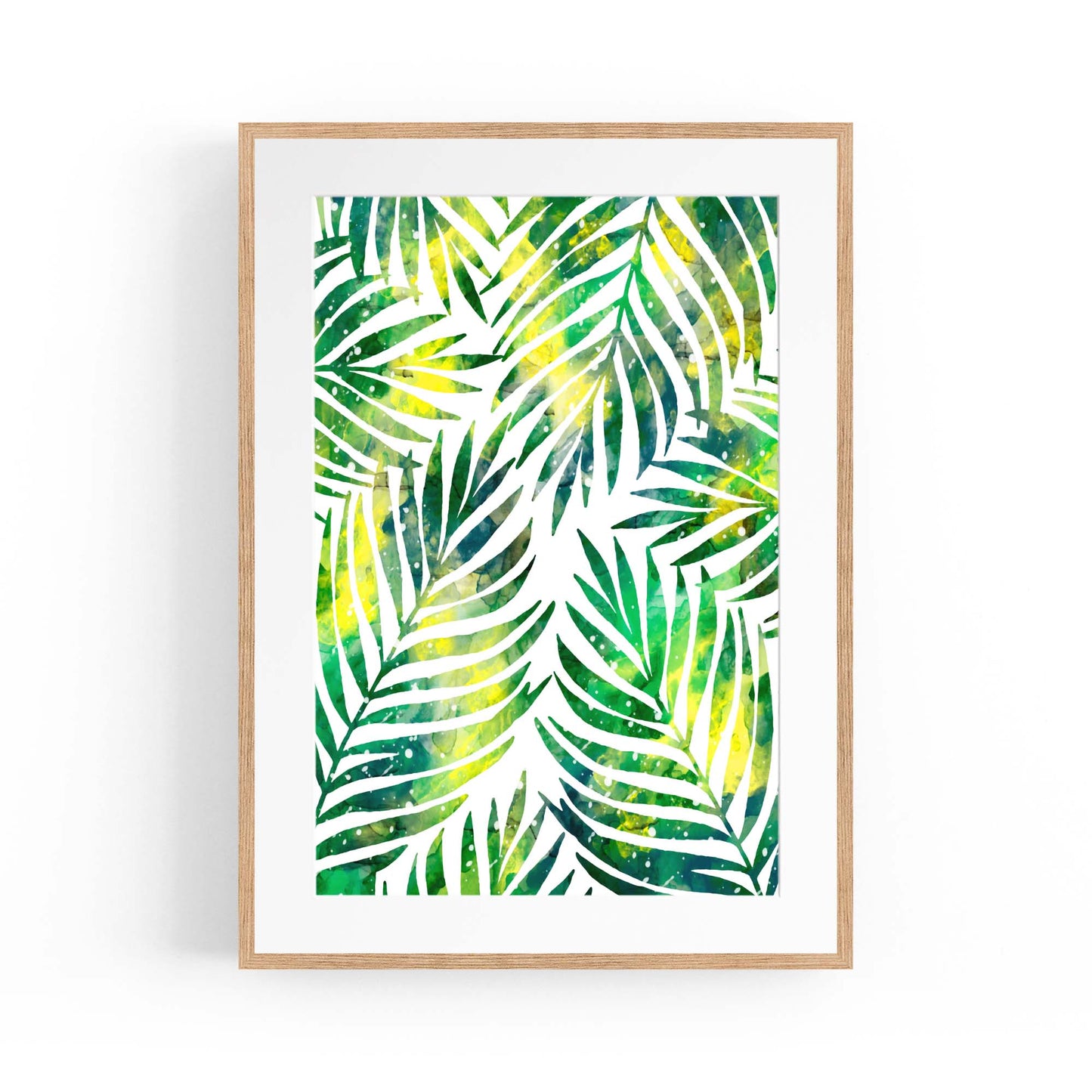 Palm Leaf Tropical Green Minimal Wall Art #7 - The Affordable Art Company