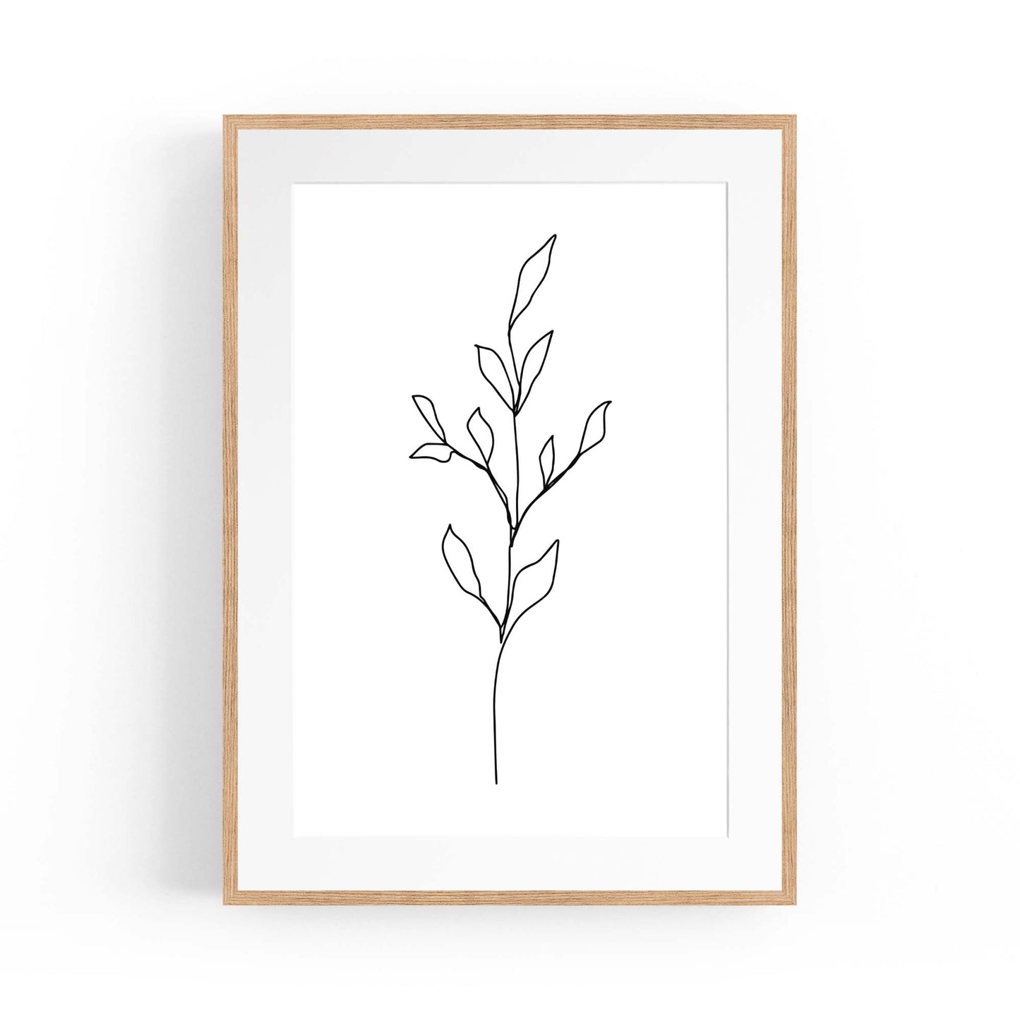 Minimal Floral Drawing Flower Abstract Wall Art #41 - The Affordable Art Company