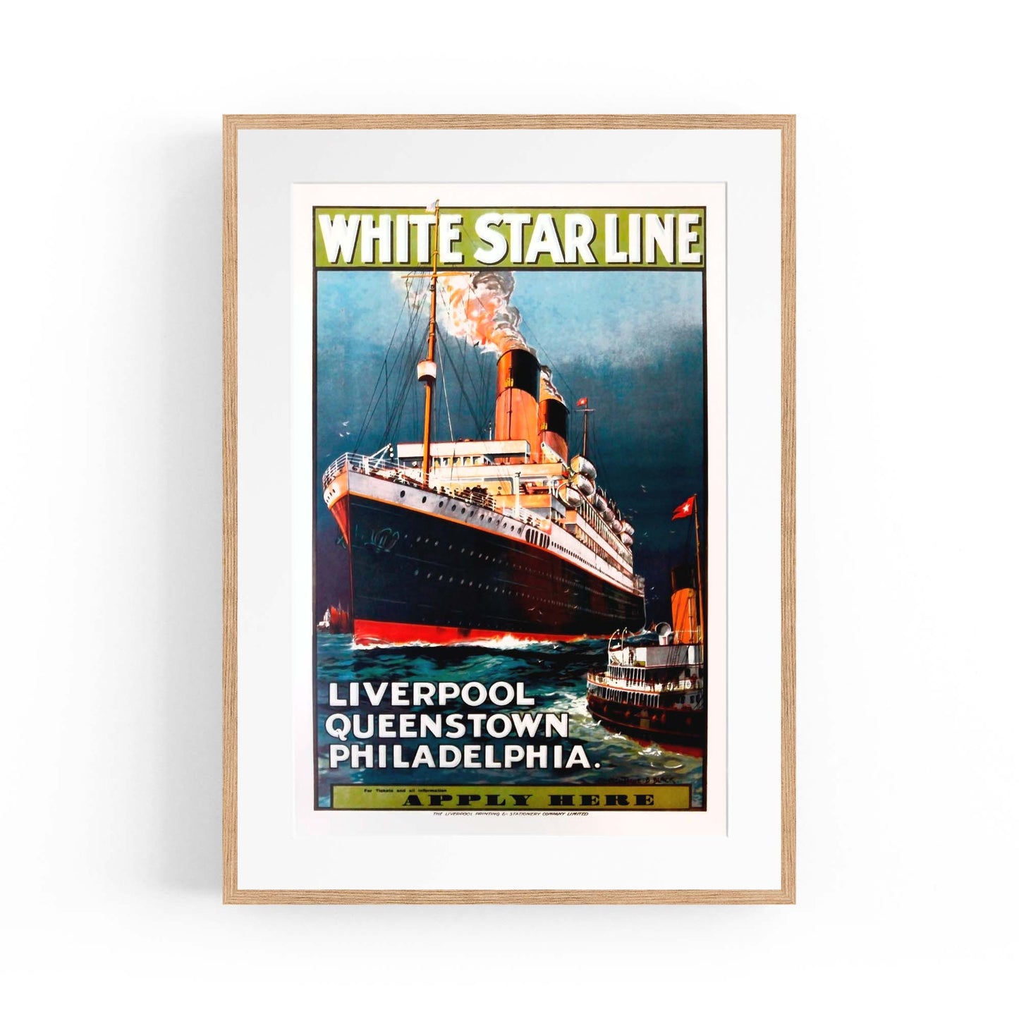 White Star Line Vintage Shipping Advert Wall Art #1 - The Affordable Art Company