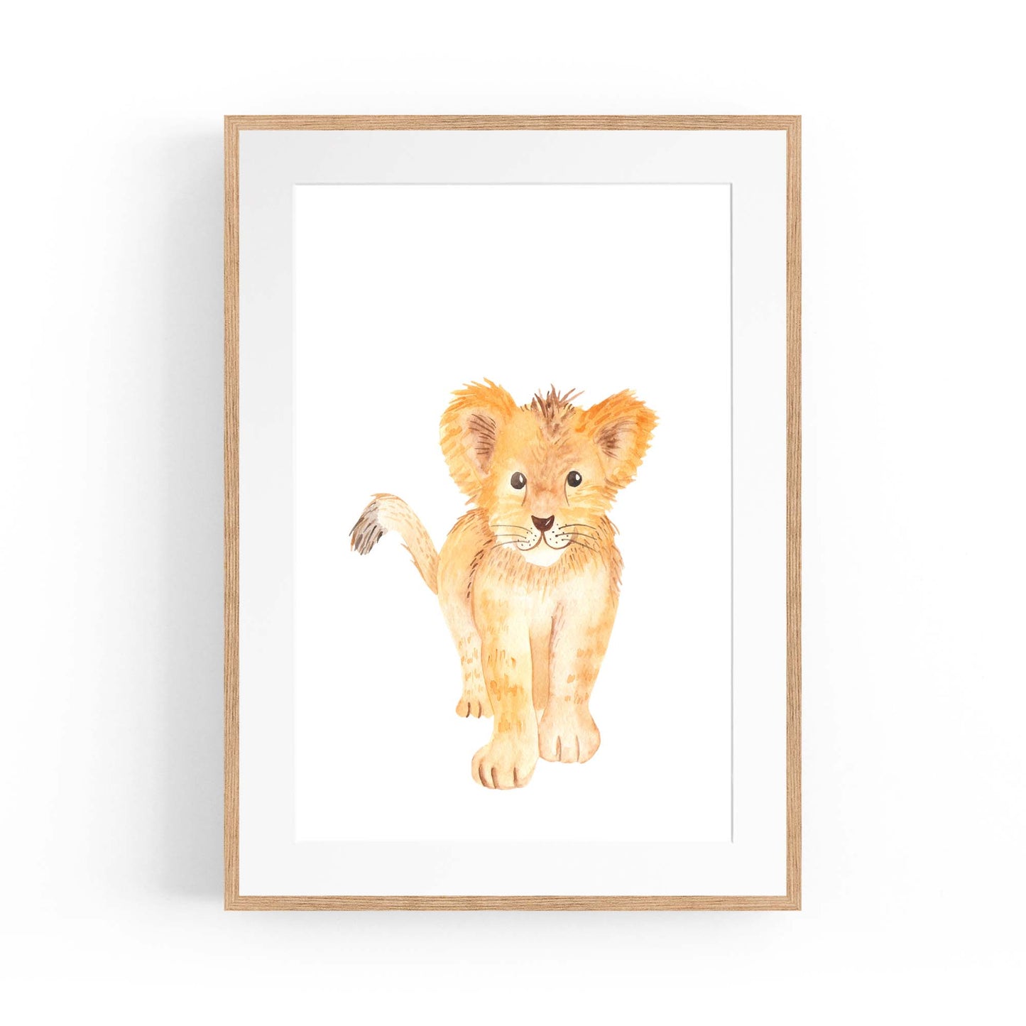 Cartoon Lion Cub Cute Nursery Baby Animal Art #2 - The Affordable Art Company