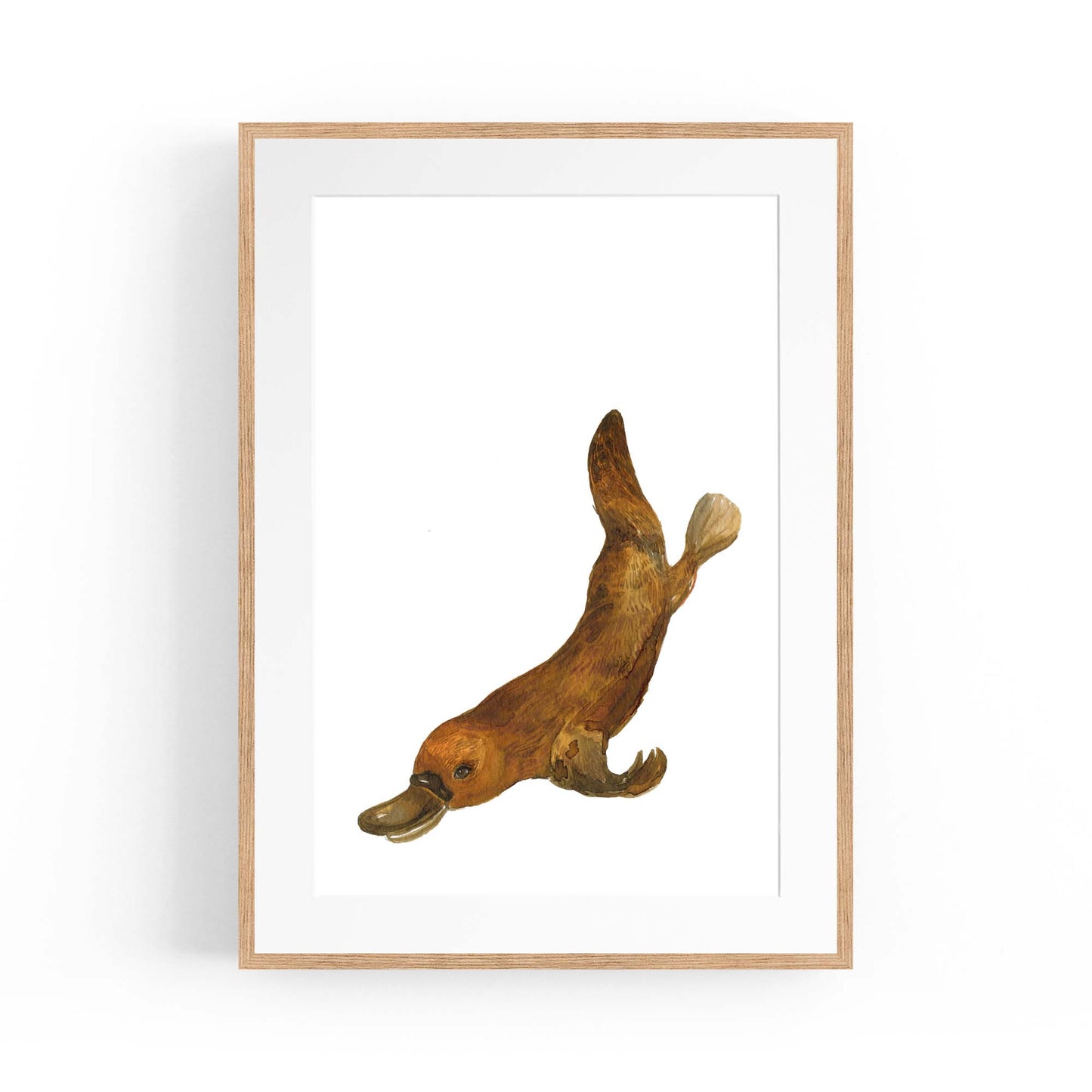 Australian Platypus Painting Animal Nursery Wall Art - The Affordable Art Company