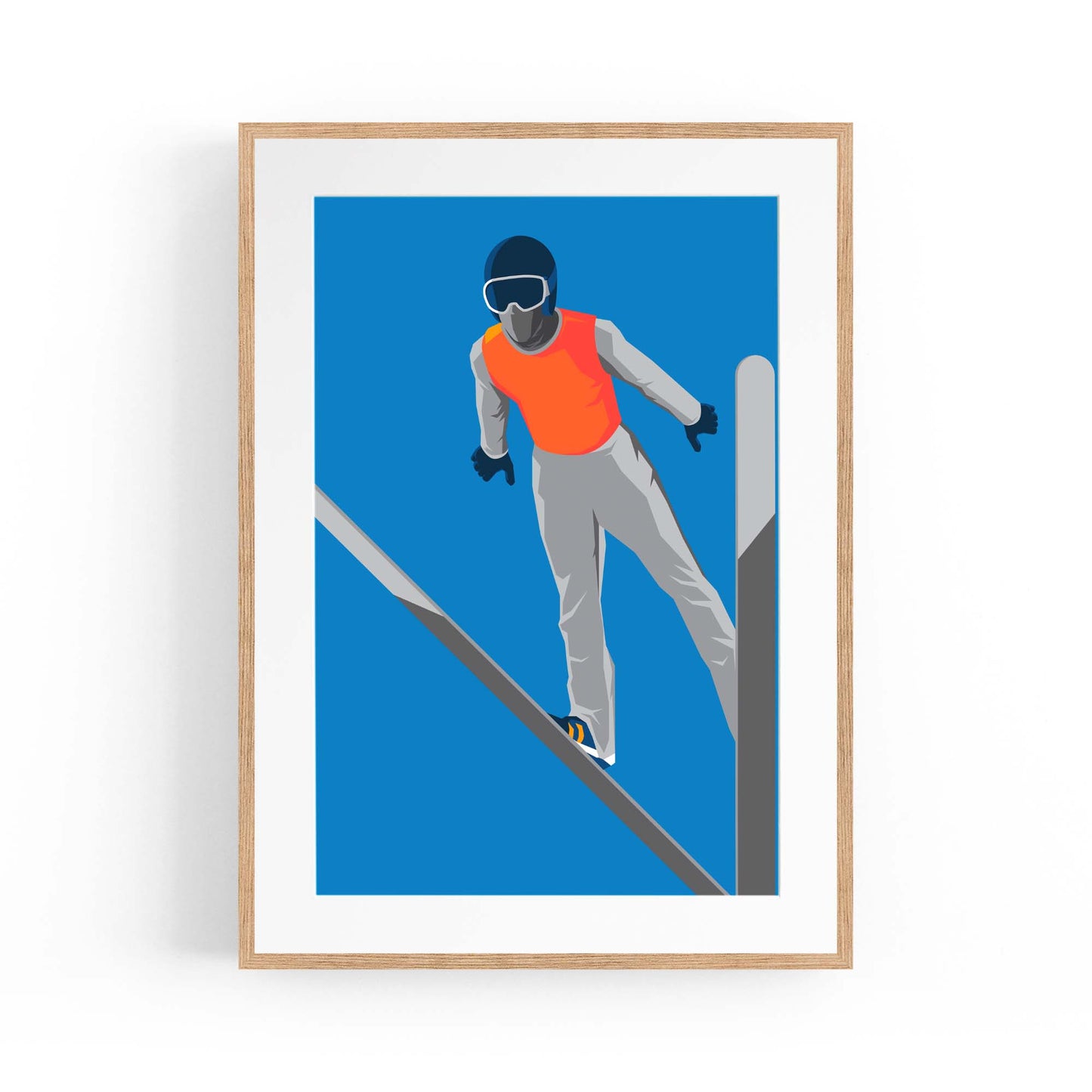 Retro Ski Winter Vintage Snow Cabin Wall Art #2 - The Affordable Art Company