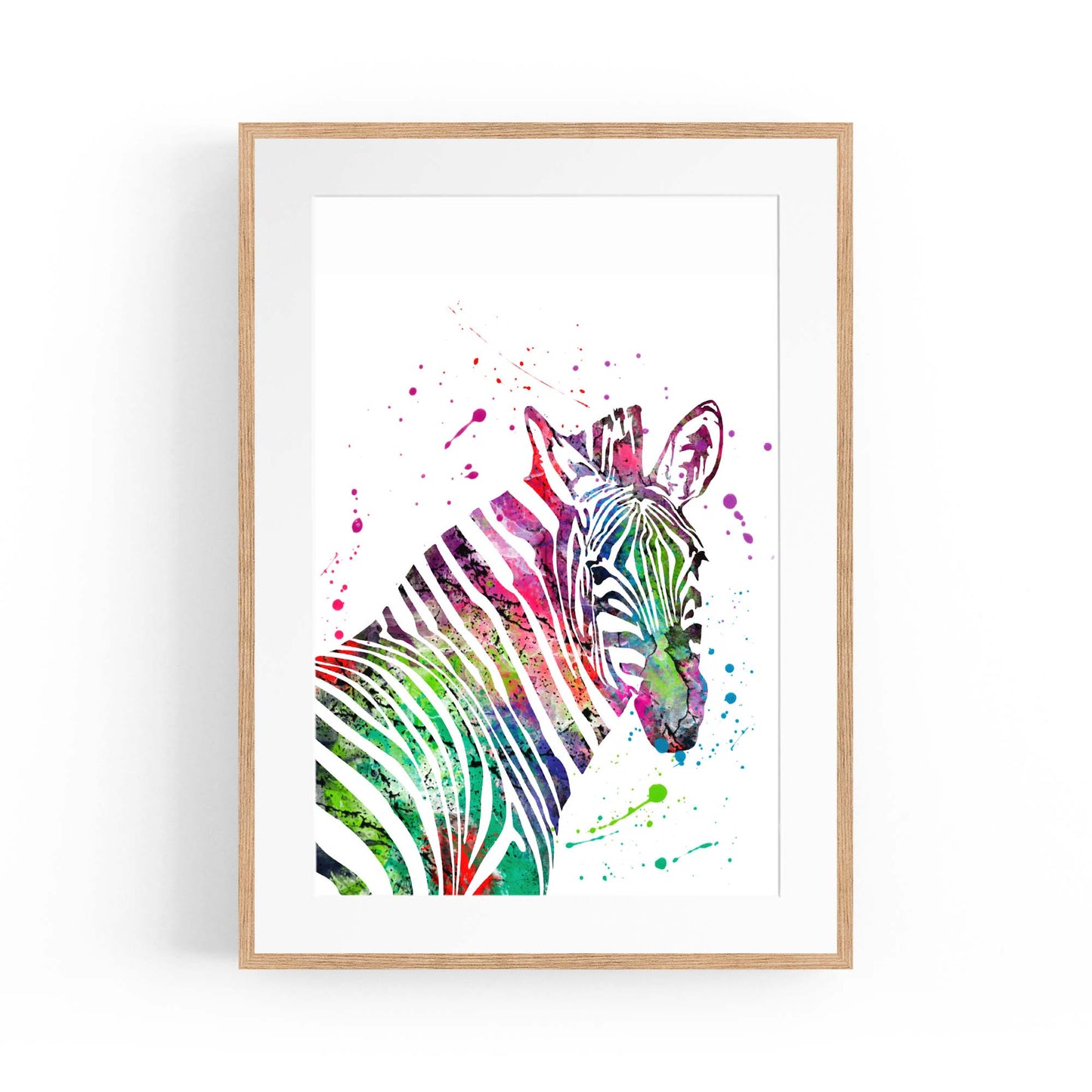 Zebra Painting Nursery Safari Animal Wall Art #1 - The Affordable Art Company