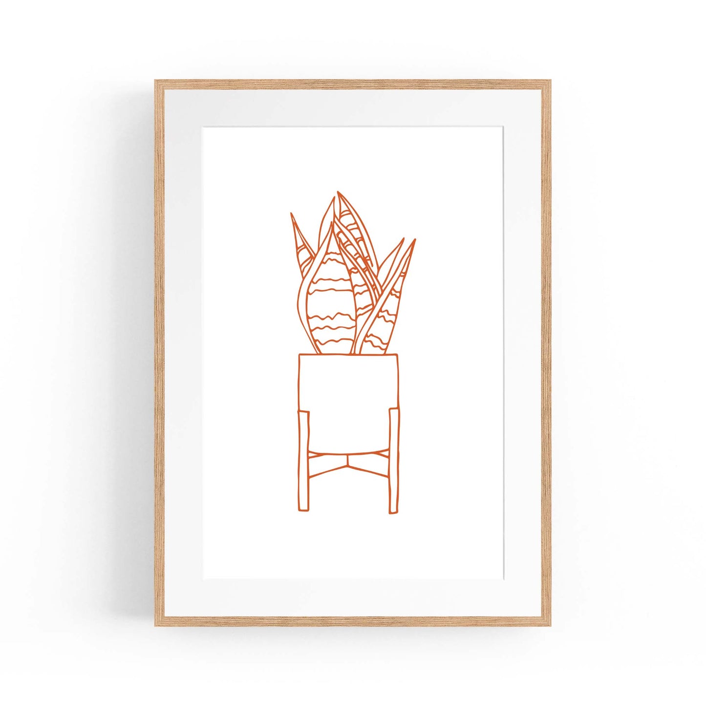 Abstract House Plant Minimal Living Room Wall Art #29 - The Affordable Art Company