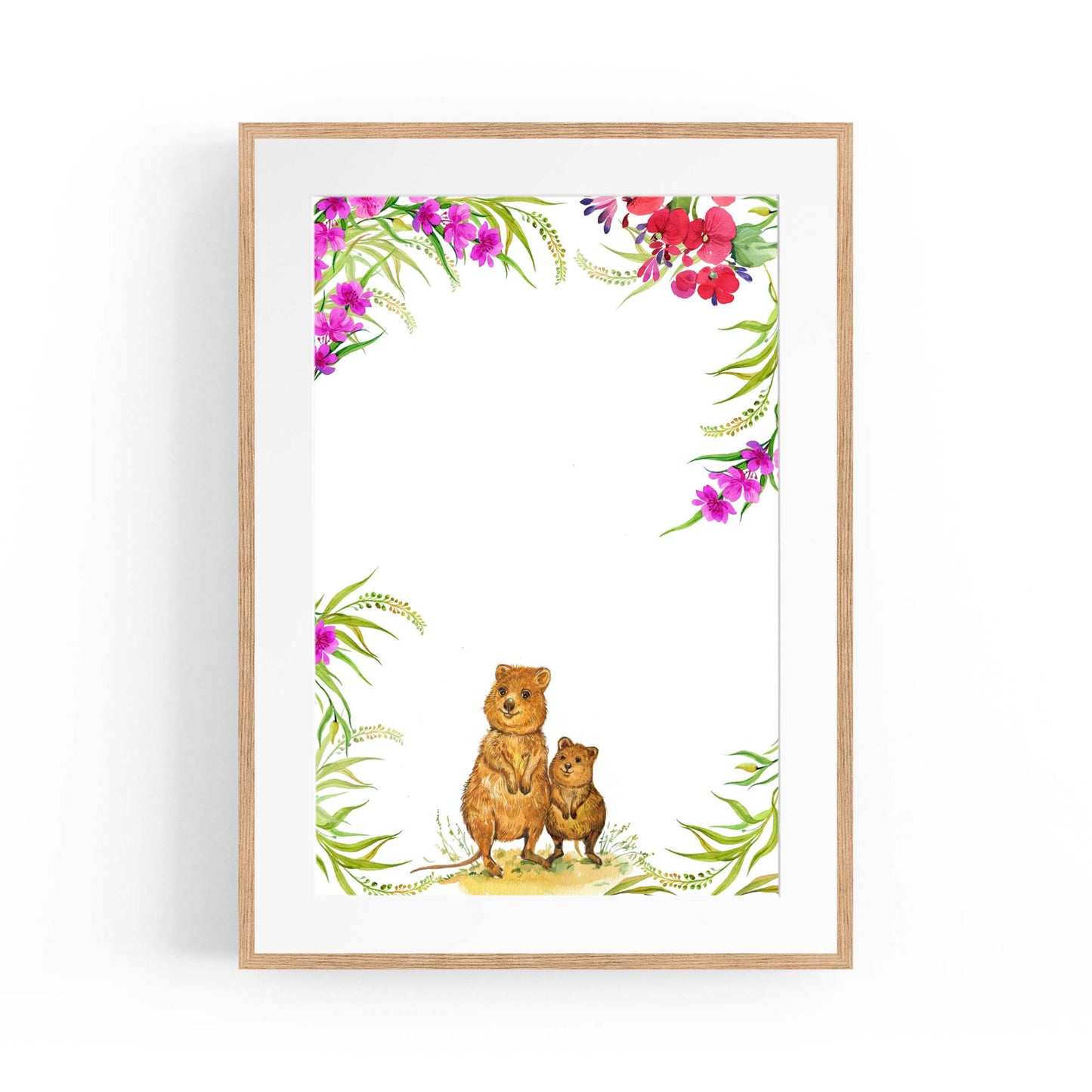 Australian Quokka Painting Animal Nursery Wall Art #1 - The Affordable Art Company