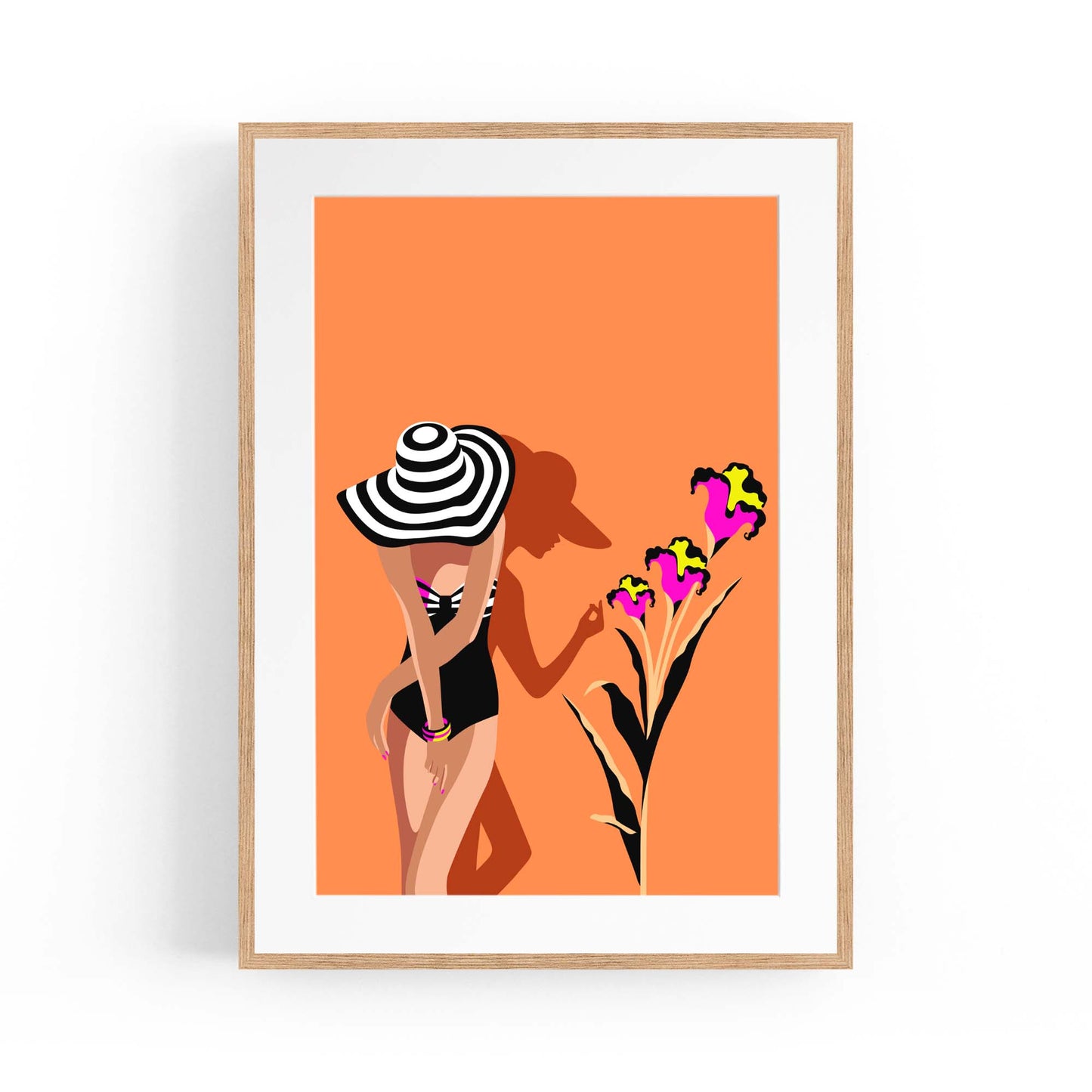 Summer Retro Fashion Model Bedroom Wall Art - The Affordable Art Company
