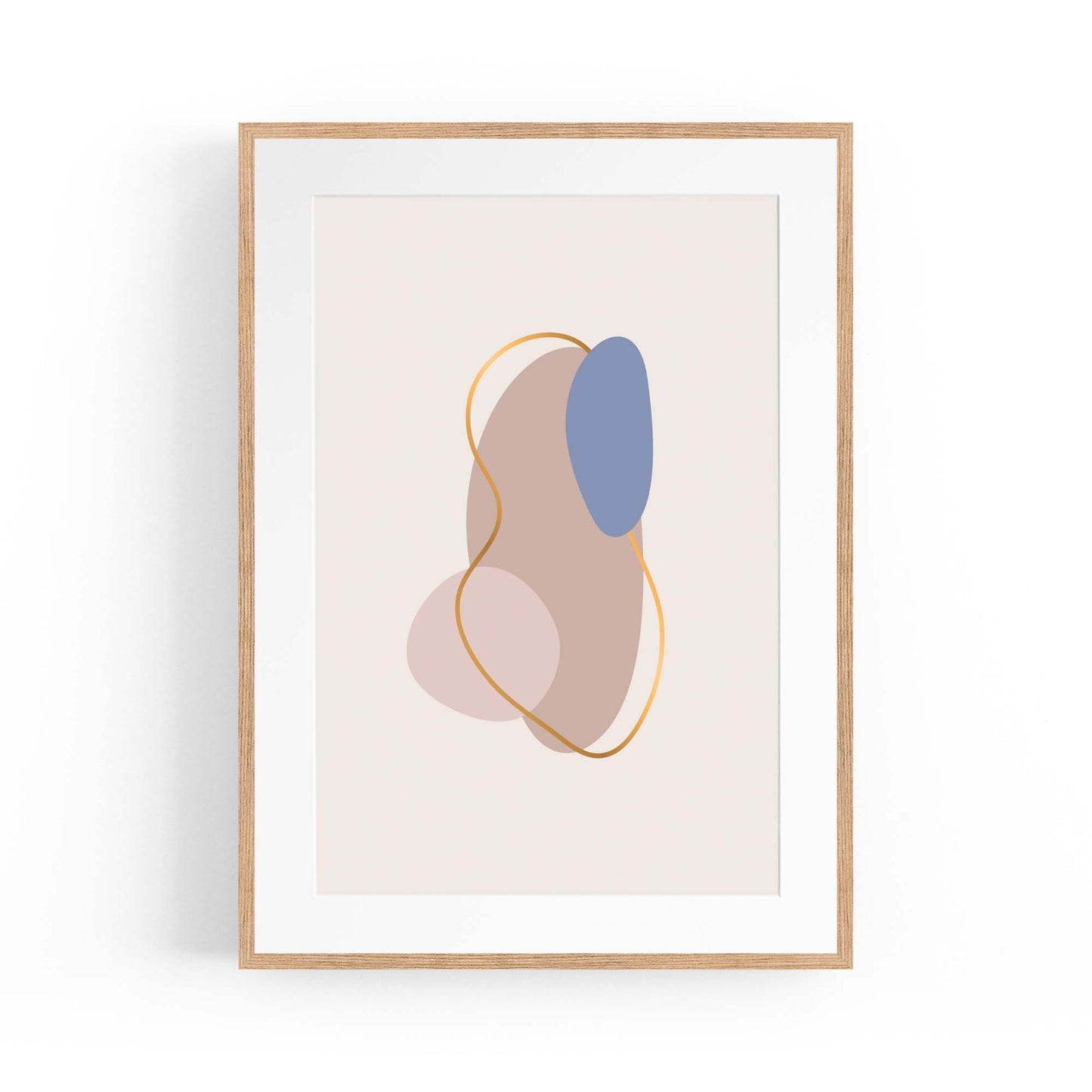 Pale Abstract Shapes Wall Art #9 - The Affordable Art Company