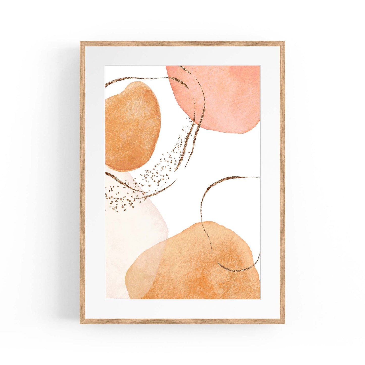 Abstract Modern Watercolour Shapes Painting Wall Art #11 - The Affordable Art Company