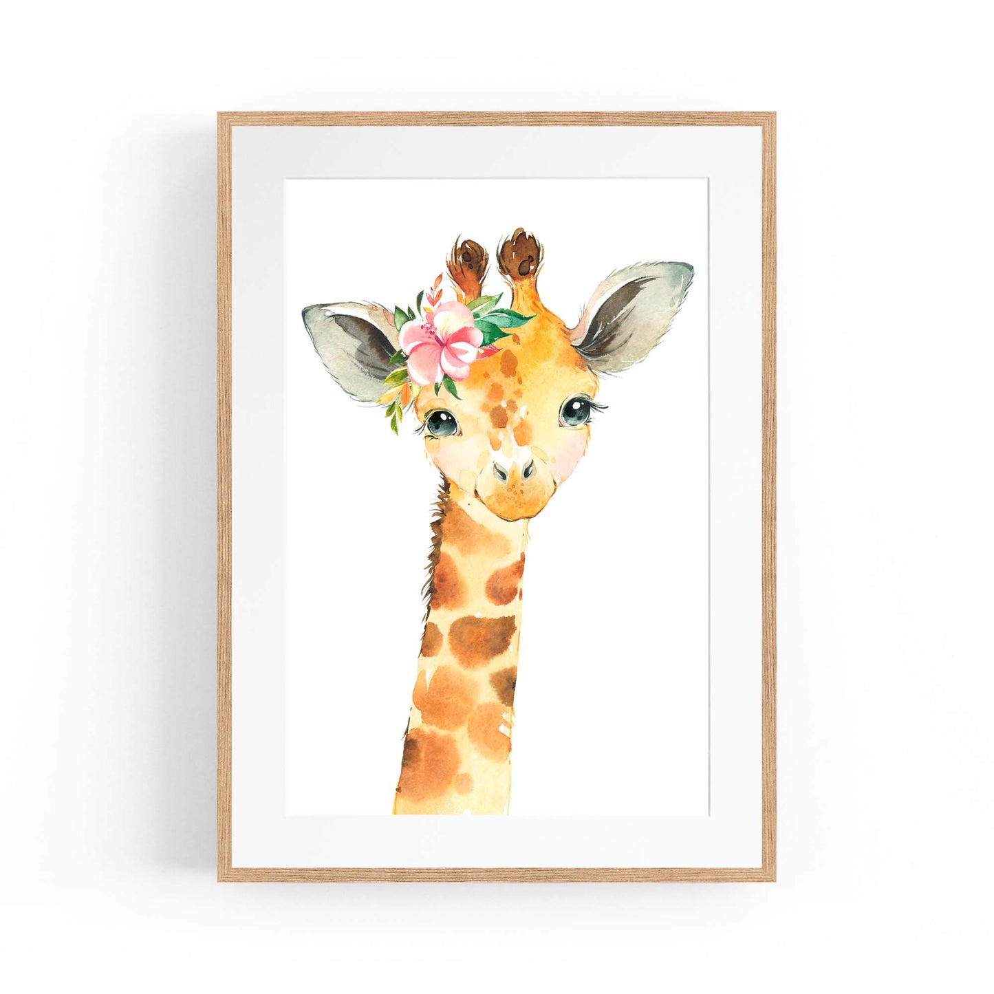 Cute Baby Giraffe Nursery Animal Gift Wall Art - The Affordable Art Company