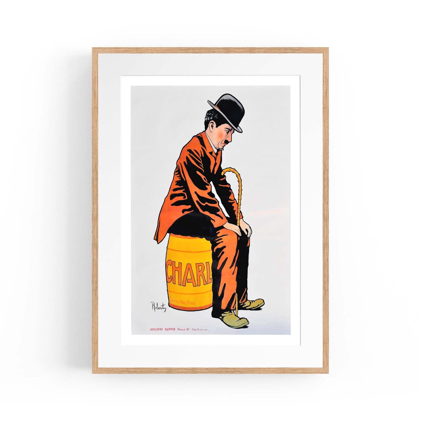 Charlie Chaplin Film Advert Hollywood Wall Art - The Affordable Art Company